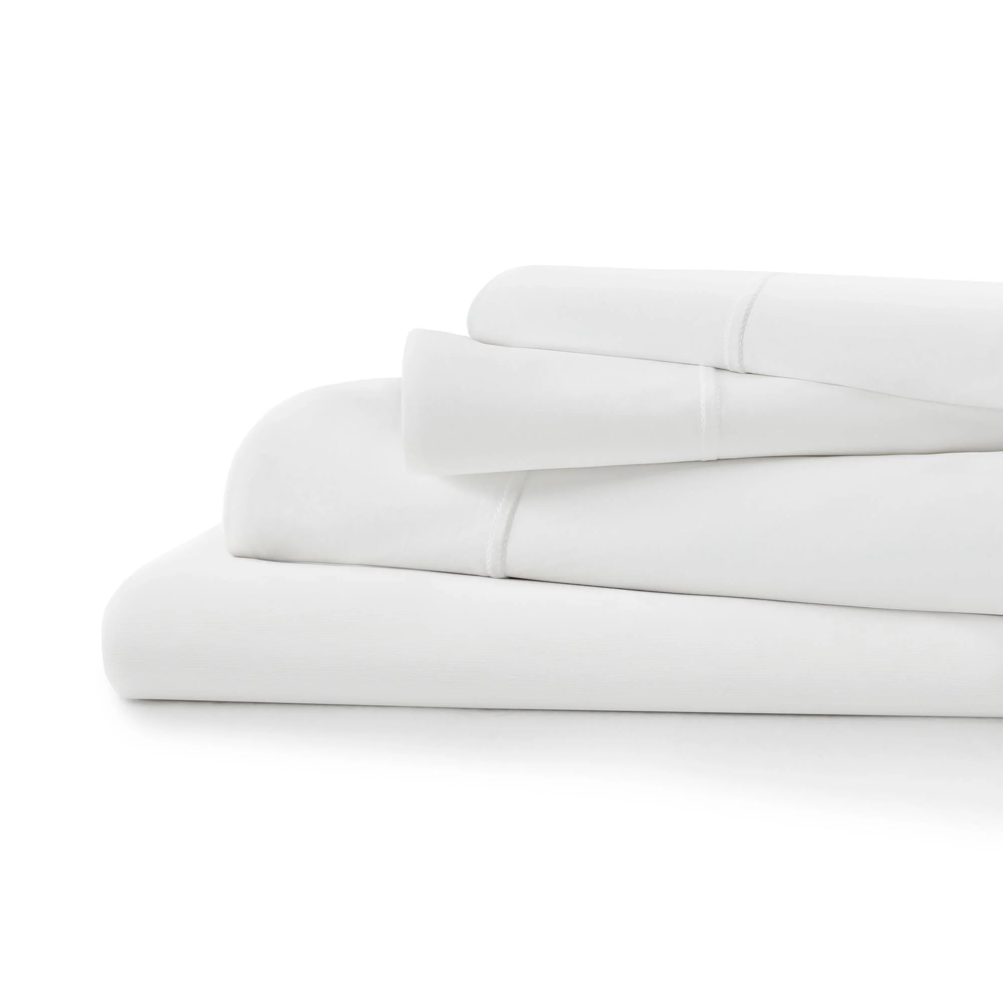Queen Stretch Jersey Sheet Set - White - Image 2