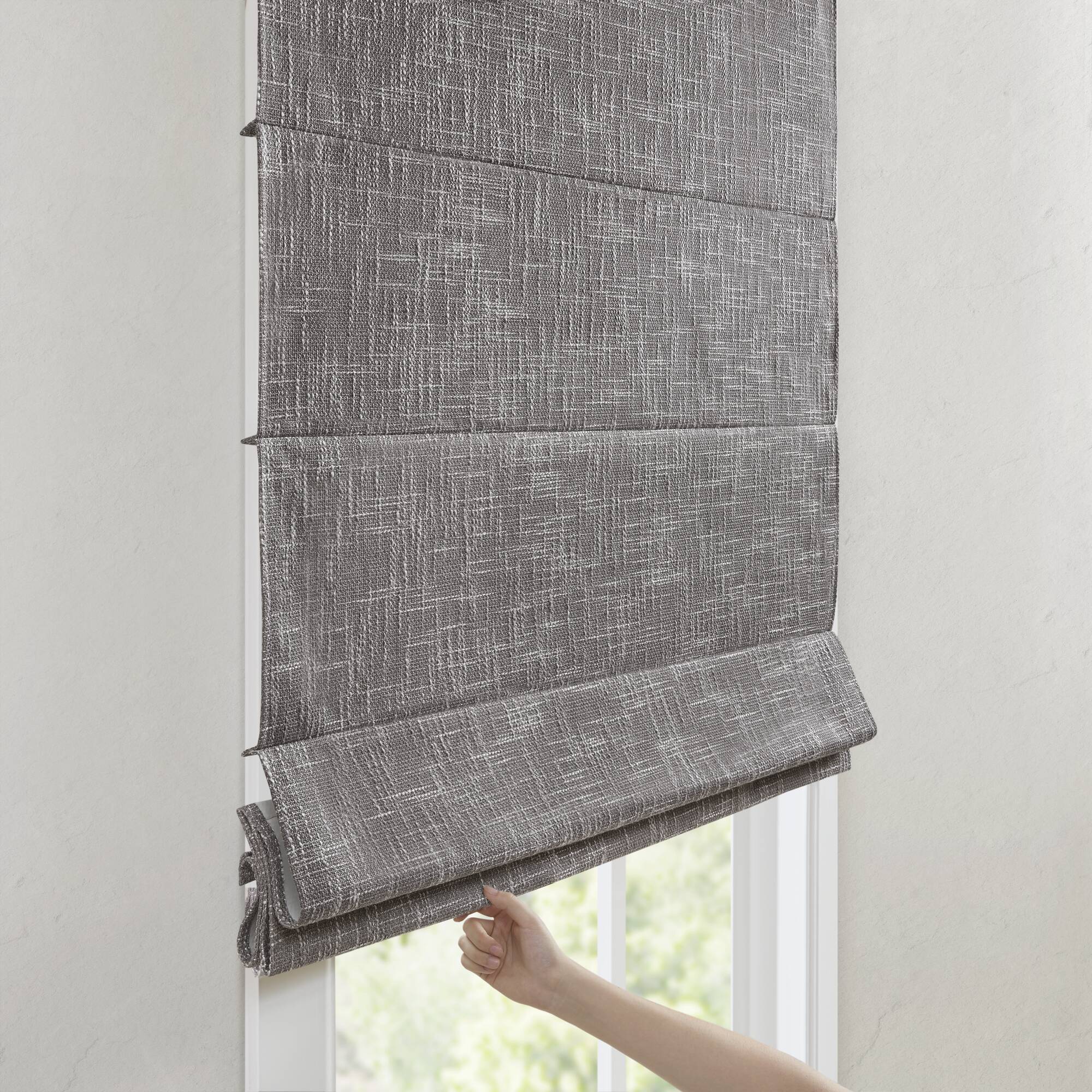 Quincy - 35x64" Total Blackout Cordless Roman Shade - Gray - Image 4