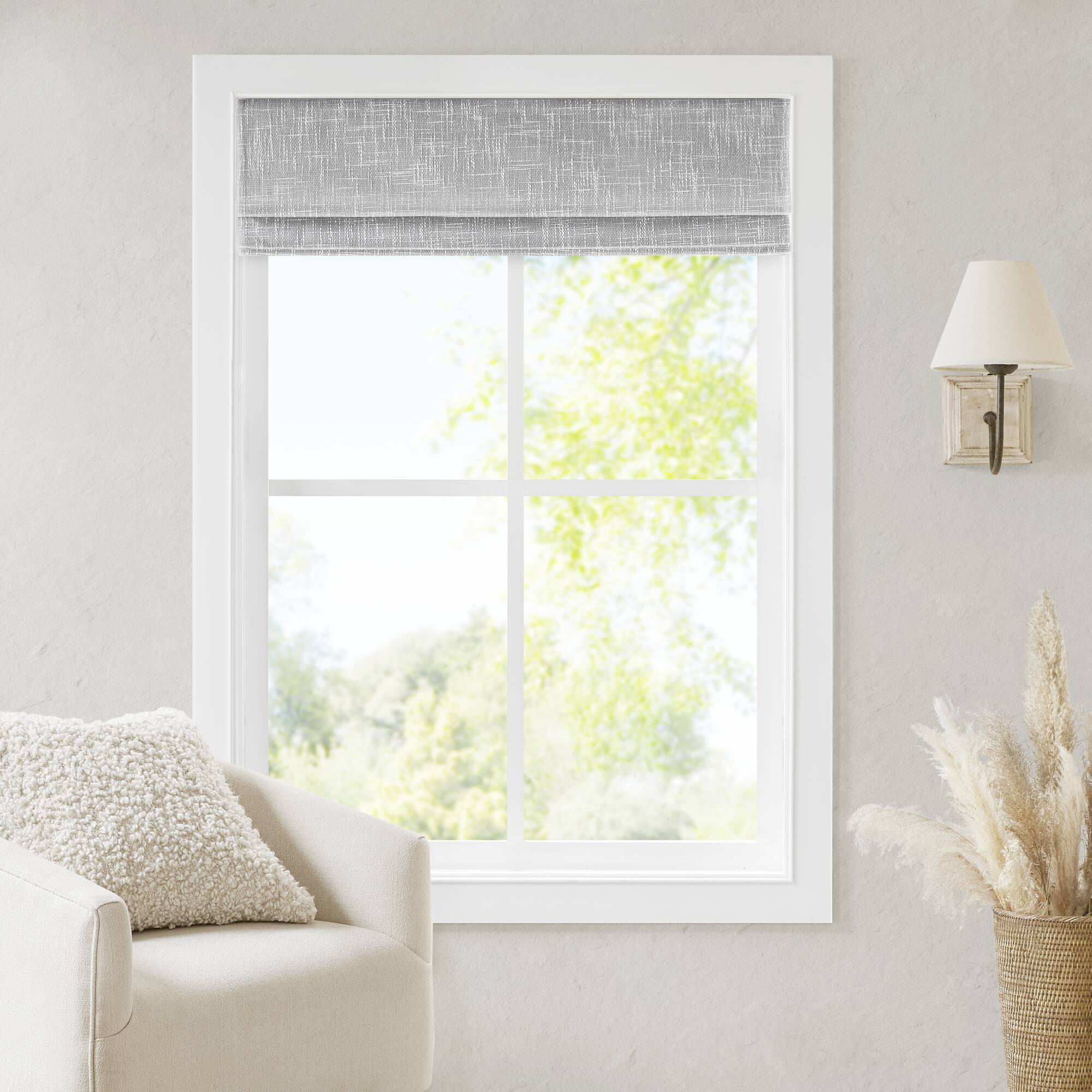 Quincy - 35x64" Total Blackout Cordless Roman Shade - Light Gray - Image 3