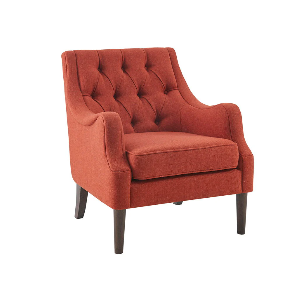 Qwen - Button Tufted Accent Chair - Spice - Image 2