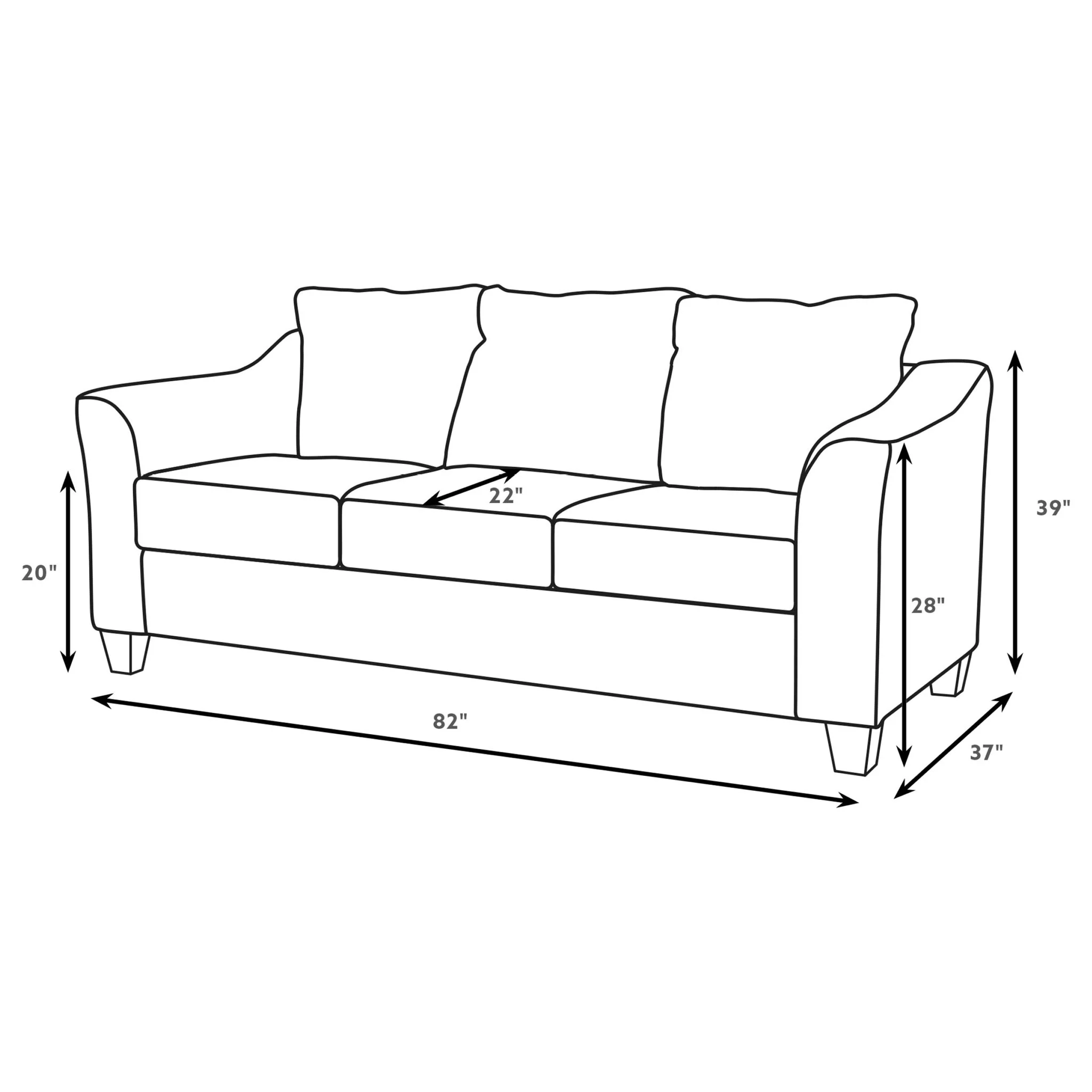 Ralston - Sofa With Accent Pillows - Gray - Image 3