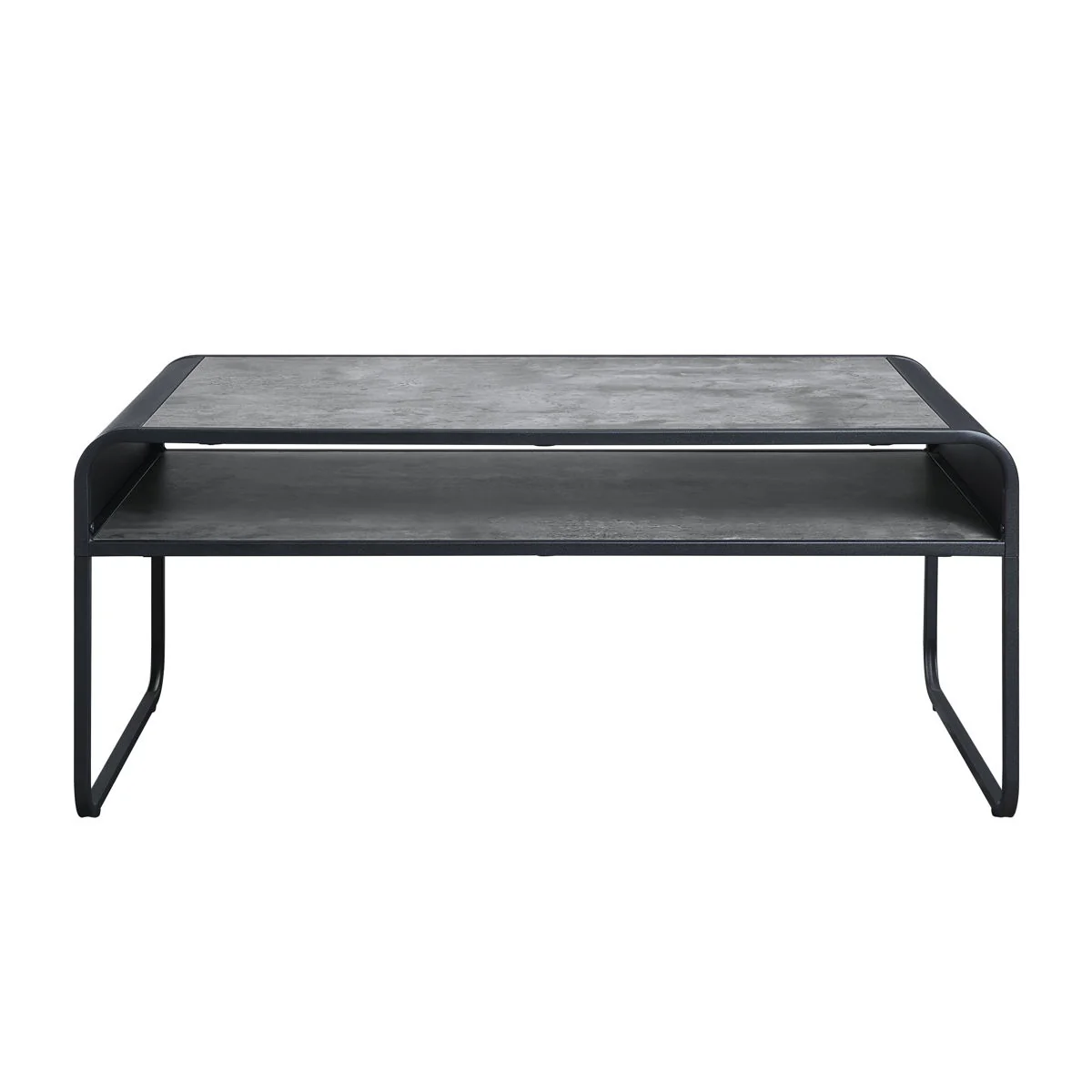 Raziela - Concrete Coffee Table - Black / Gray - Image 4