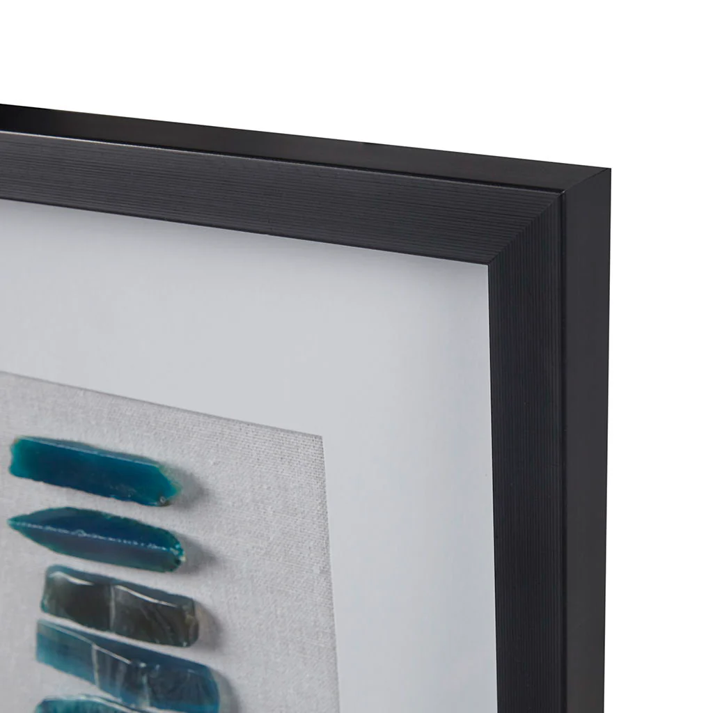 Cerulean Stones - Real Natural Agate Framed - Blue - Image 2