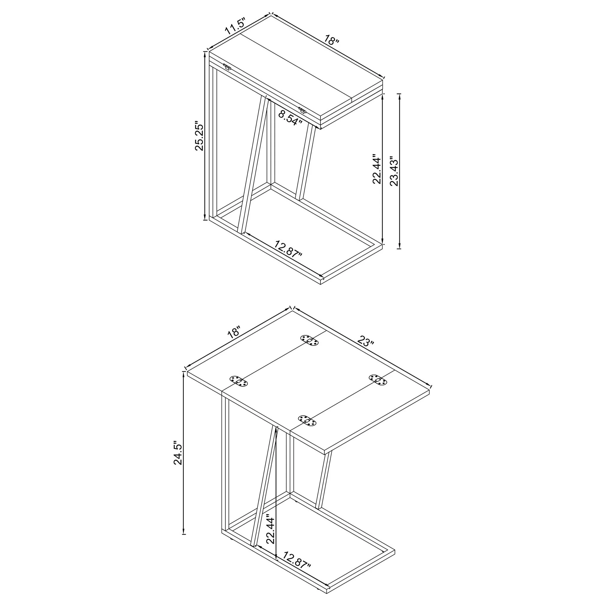 Rectangle Accent Table - Gray - Image 2