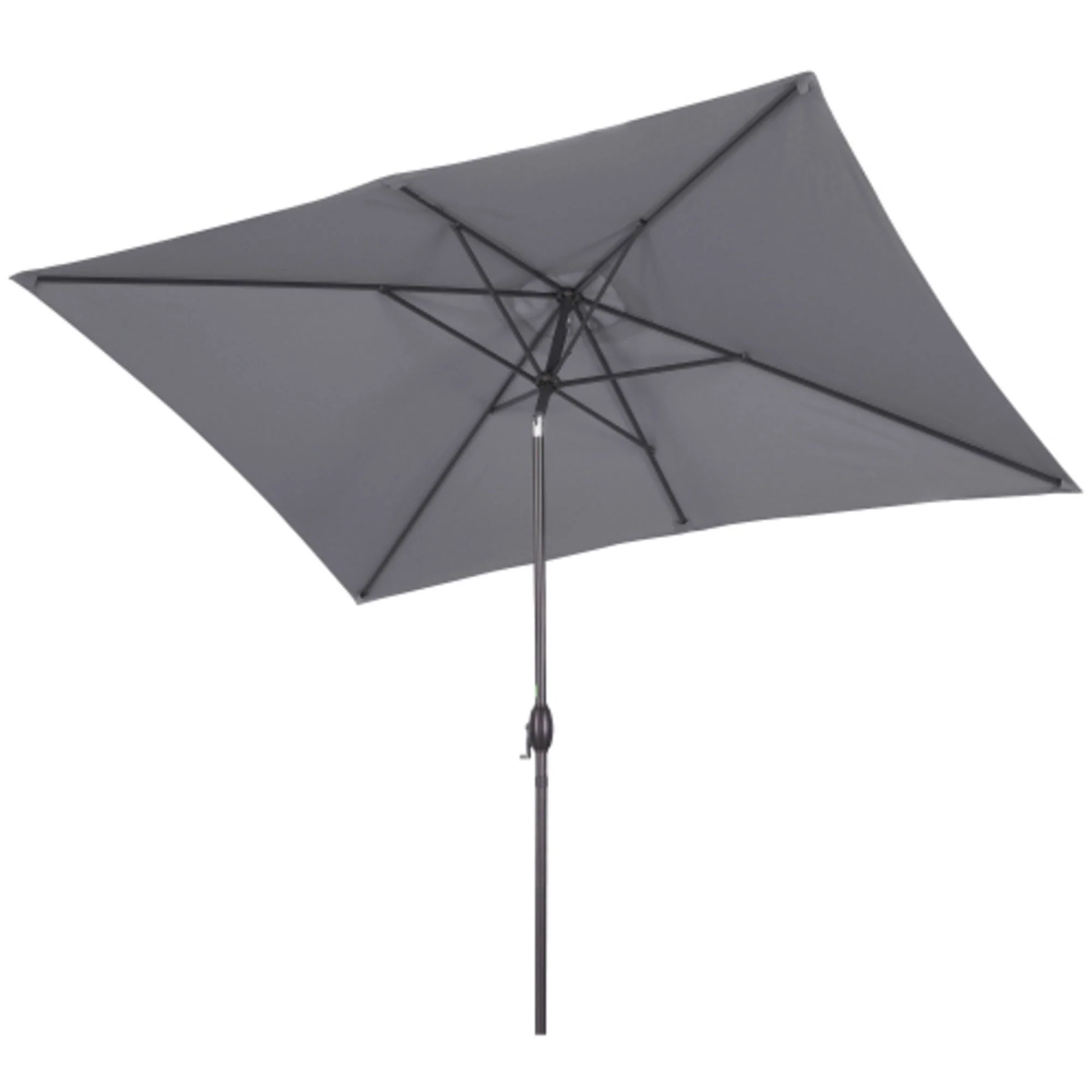 Rectangular Patio Umbrella With Crank Tilt, Polyester UV-Resistant Canopy - Image 4