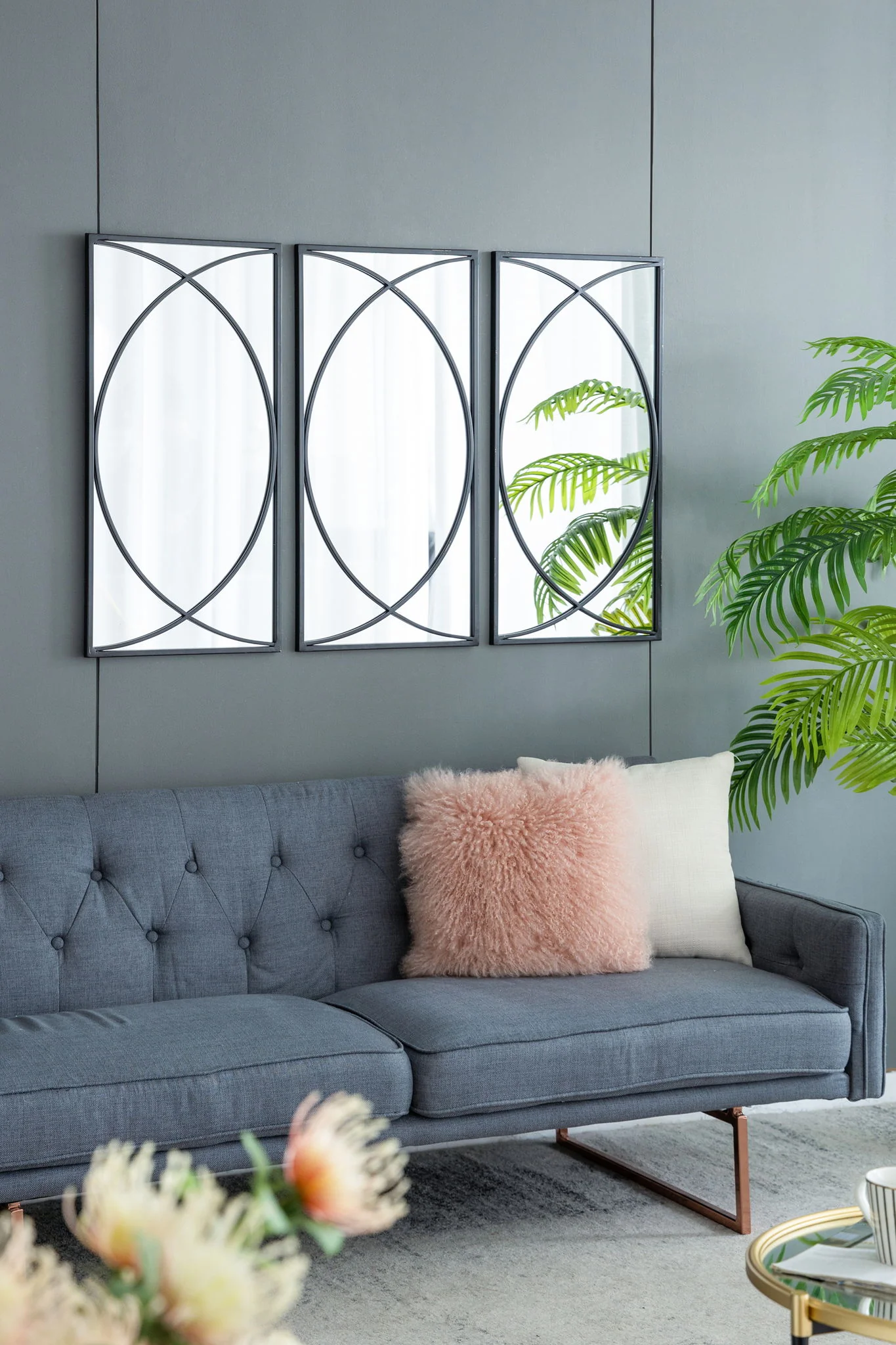 Rectangular Wall Mirrors With Frame, Home Decor For Living Room Bedroom Entryway - Black - Image 2