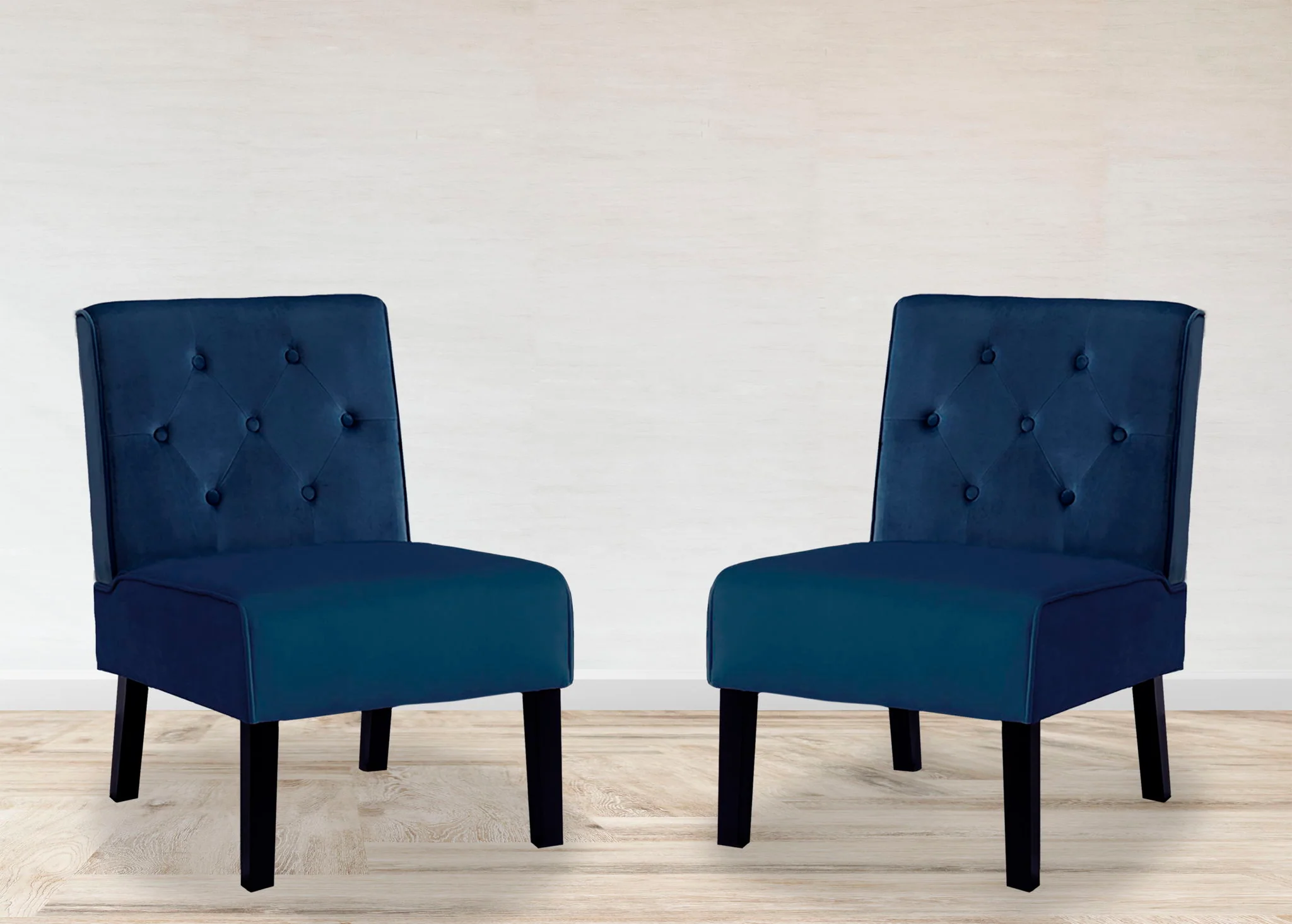 Reese - Living Room Armless Button Tufted Pattern Accent Chair (Set of 2) - Image 6