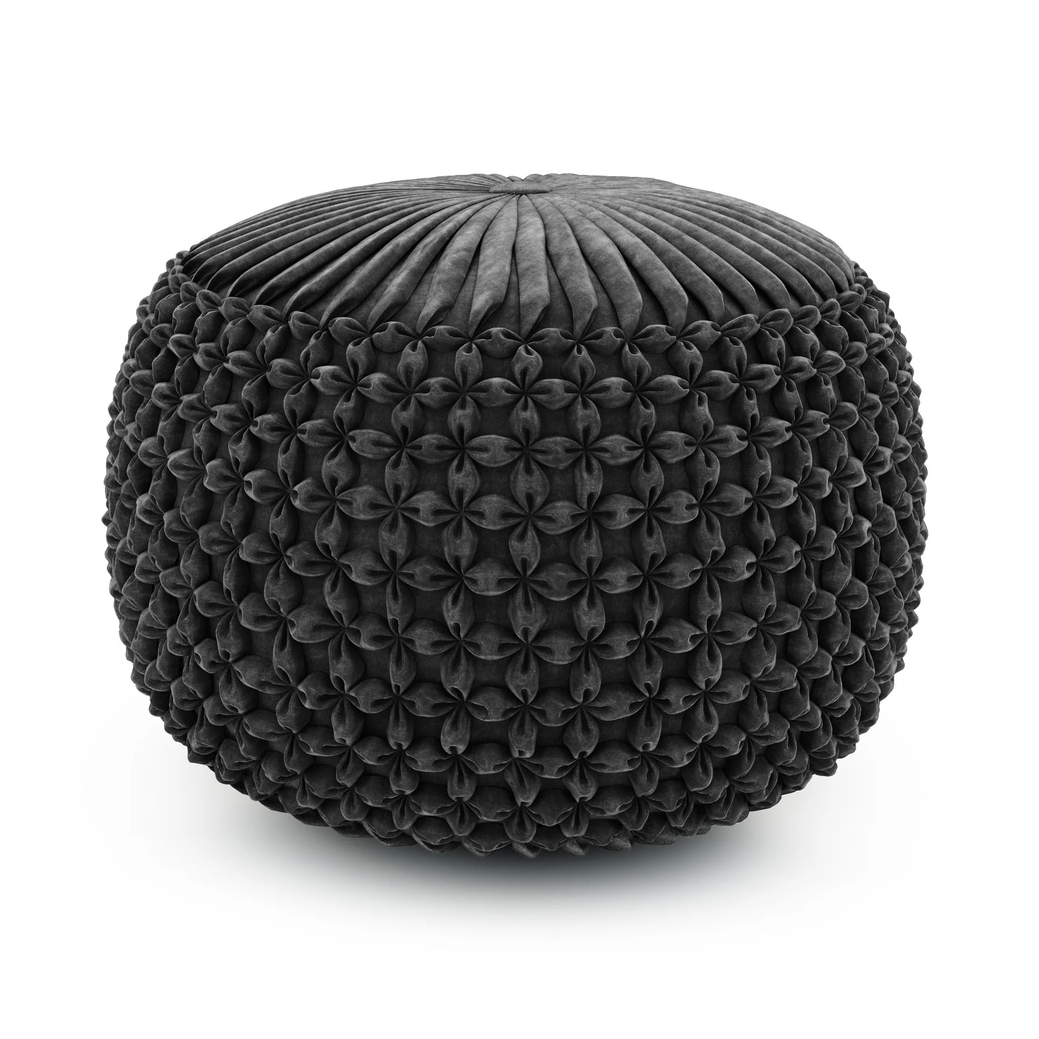 Renee - Handcrafted Round Pouf - Image 3