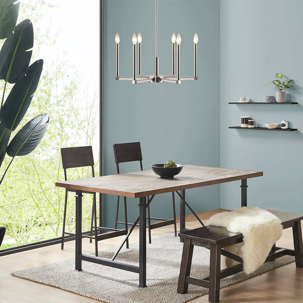 Renzetti - 6-Light Contemporary Candelabra Styled Chandelier - Silver - Image 3