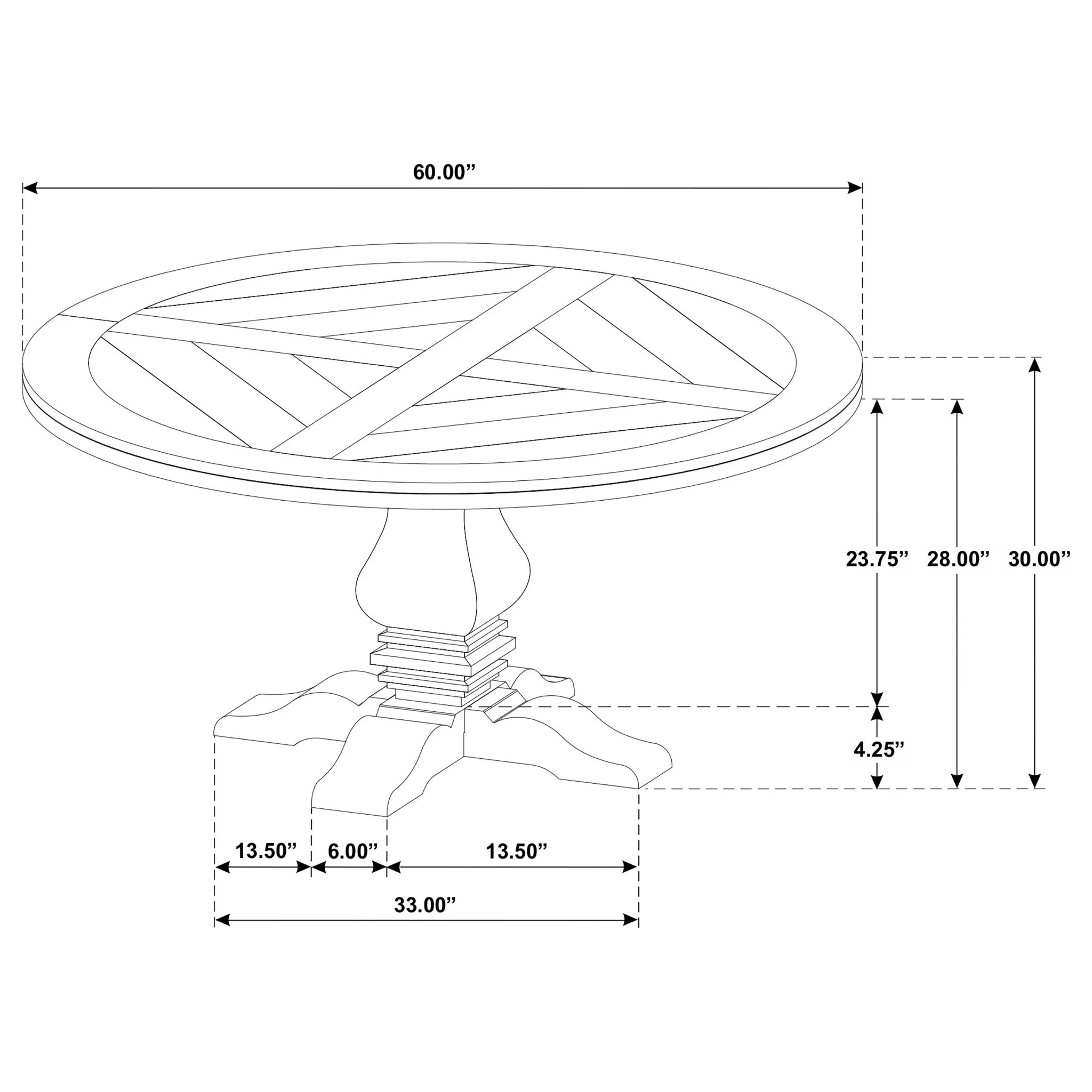 Rhea - Round Dining Table - Rustic - Image 4