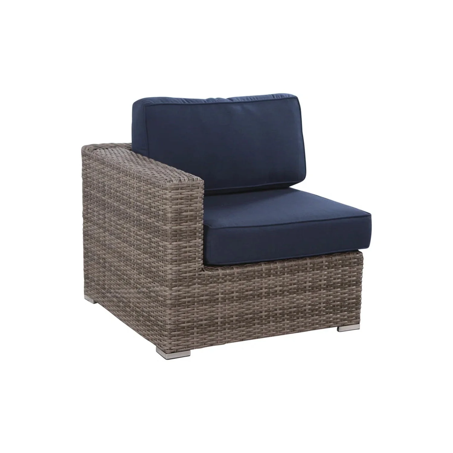 Right Left Sectional 1 Patio Chair With Cushions - Multicolor - Image 3