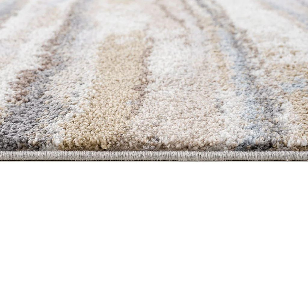 Riley - 7' X 9' Watercolor Abstract Area Rug - Blue / Tan - Image 2