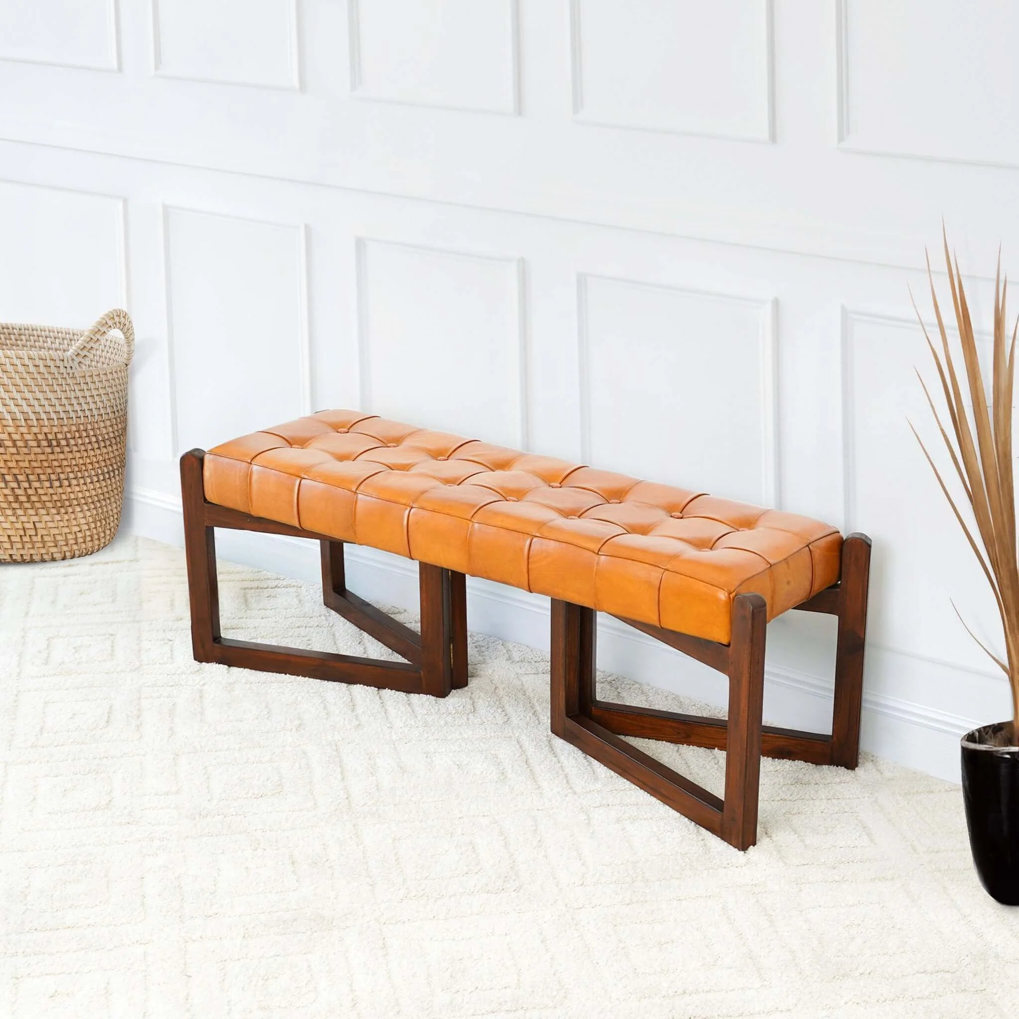 Riley - Bench - Brown / Rustic / Tan - Image 2