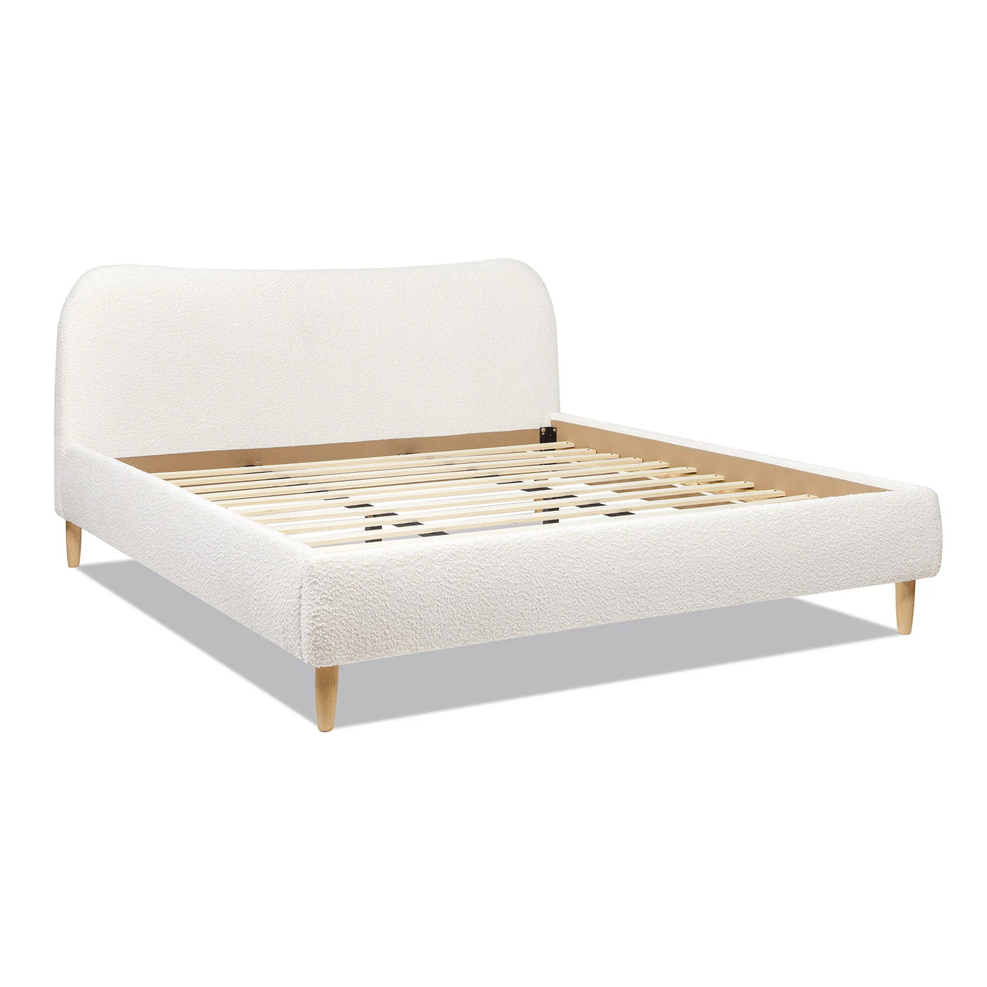 Roman - Curved Headboard Upholstered Platform Bed - Image 11