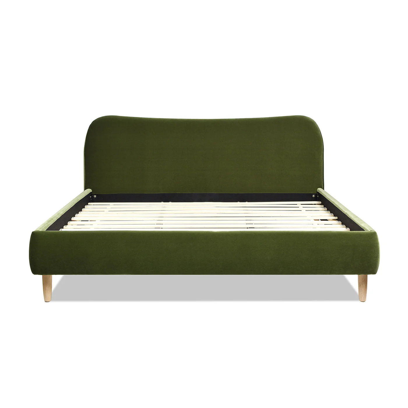 Roman - Curved Headboard Upholstered Platform Bed - Image 21