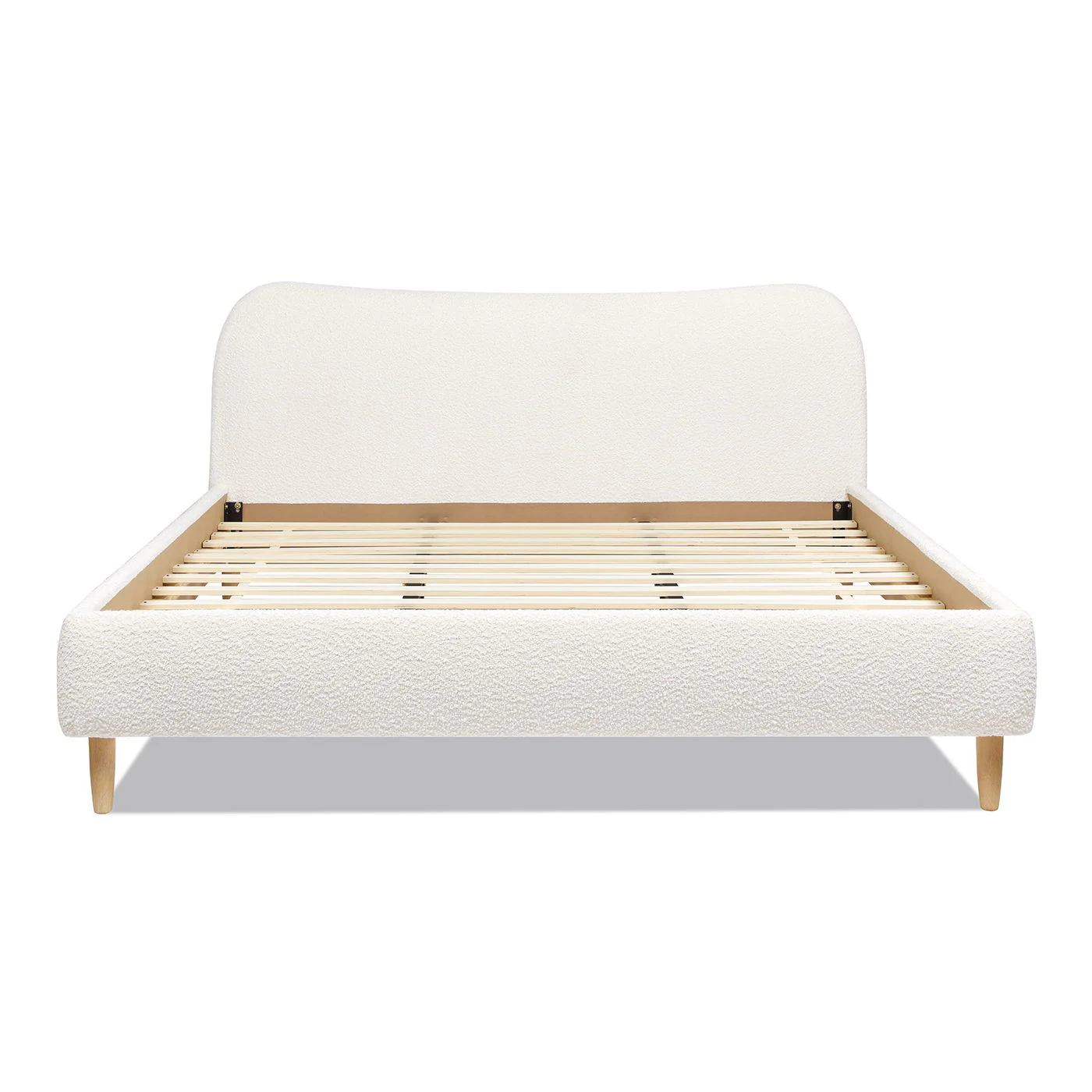 Roman - Curved Headboard Upholstered Platform Bed - Image 9