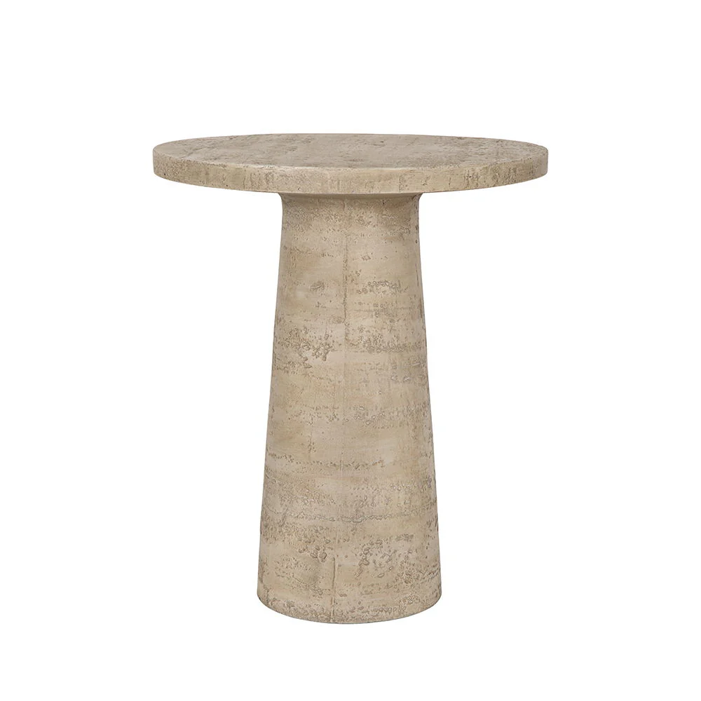 Round Side Table With Pedestal Base - Image 3