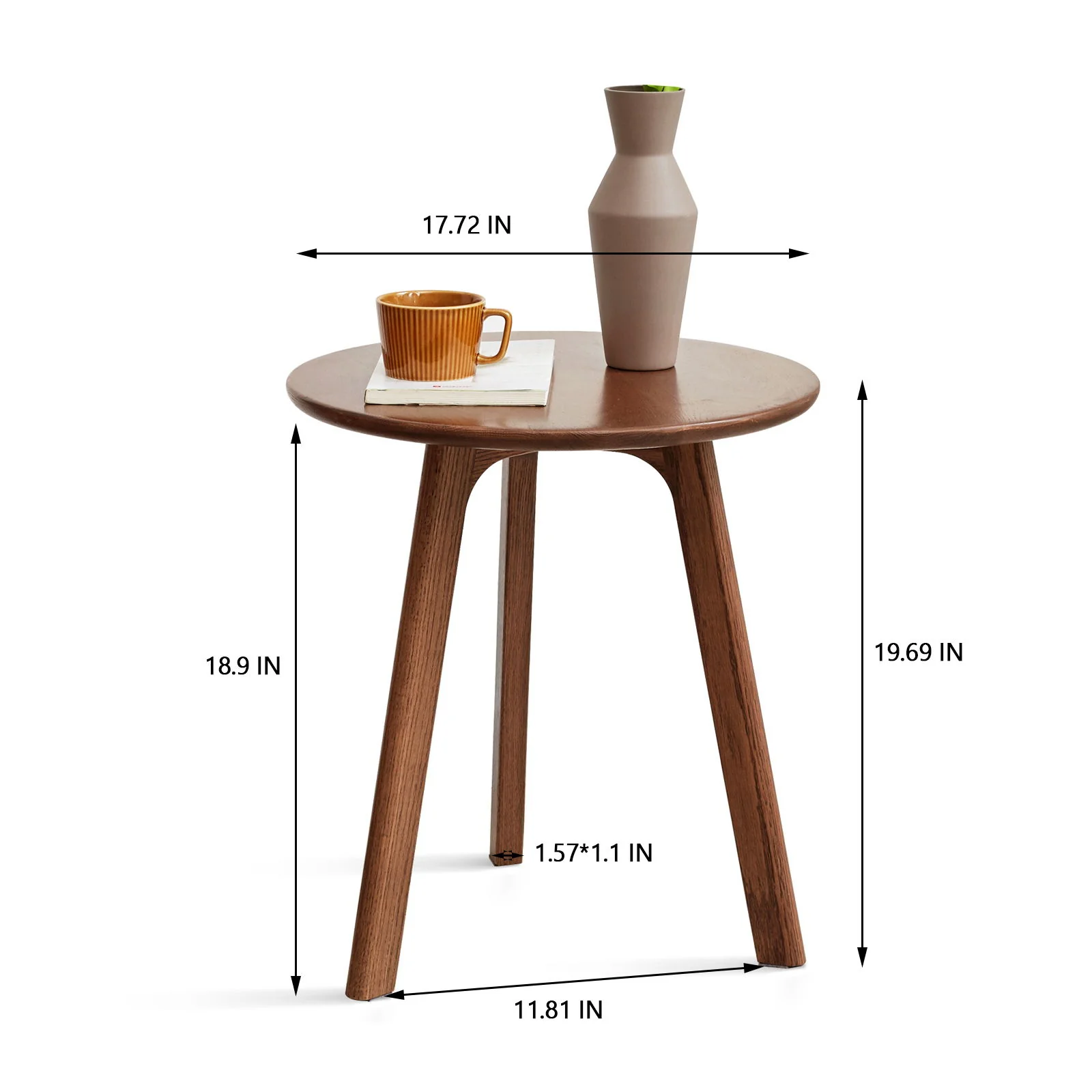 Round Small End Table, Side Table For Bedroom & Balcony - Image 3
