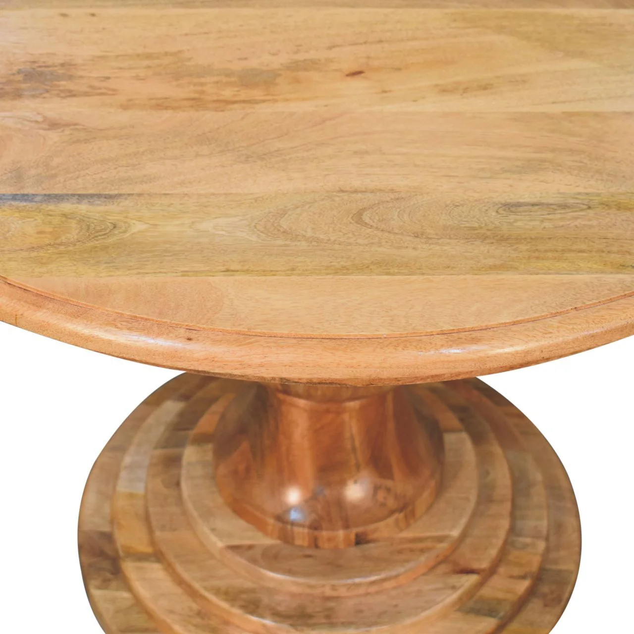 Round Turned Dining Table - Oak - Image 4
