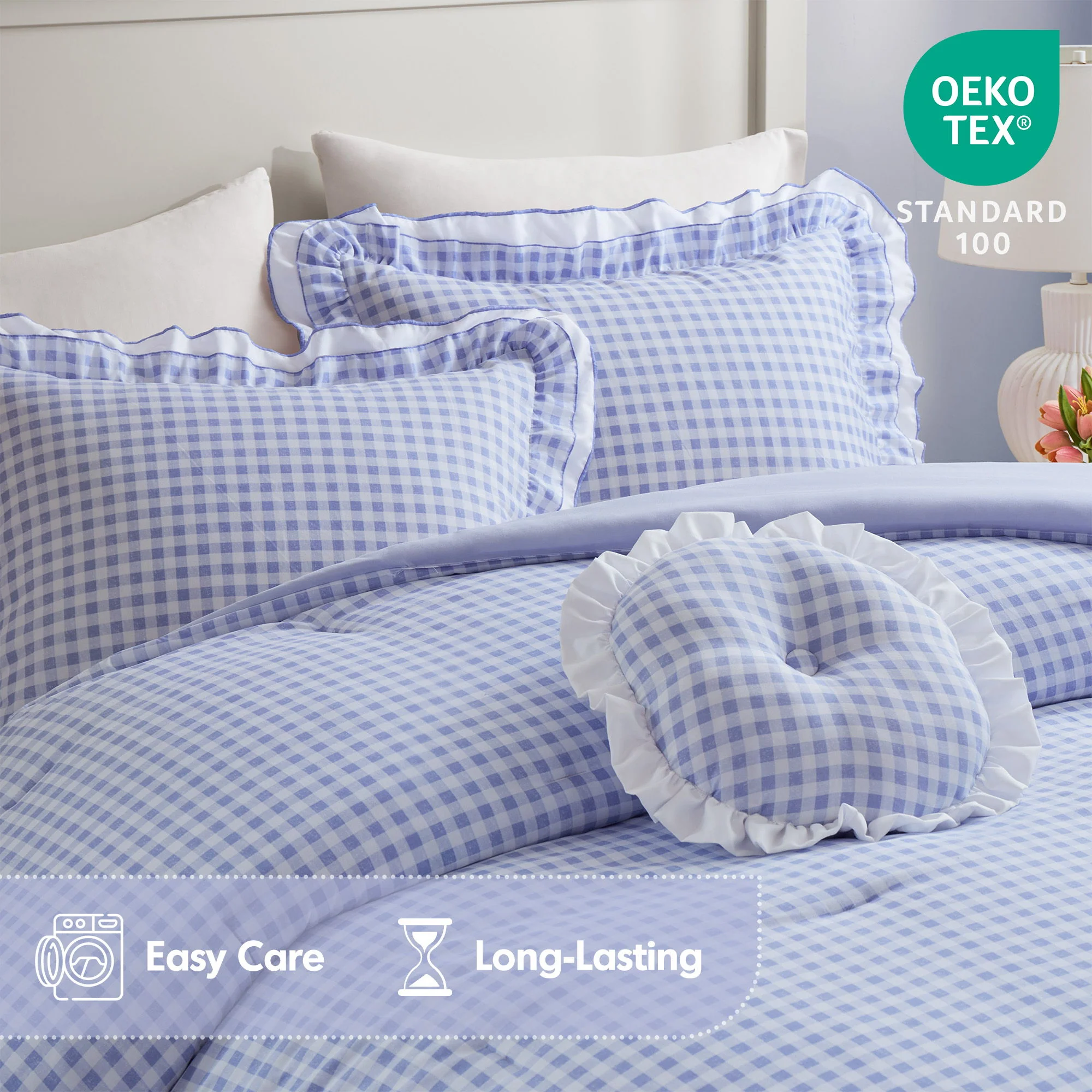 Rowena - Comforter Set - Blue - Image 3