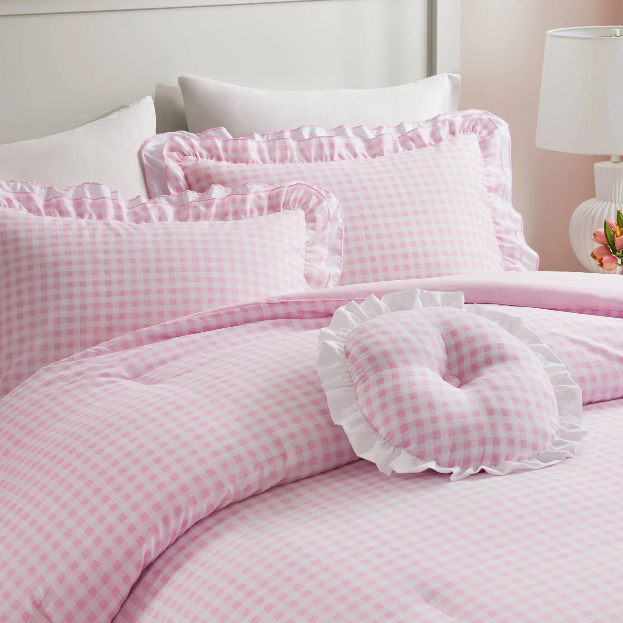 Rowena - Comforter Set - Pink - Image 4