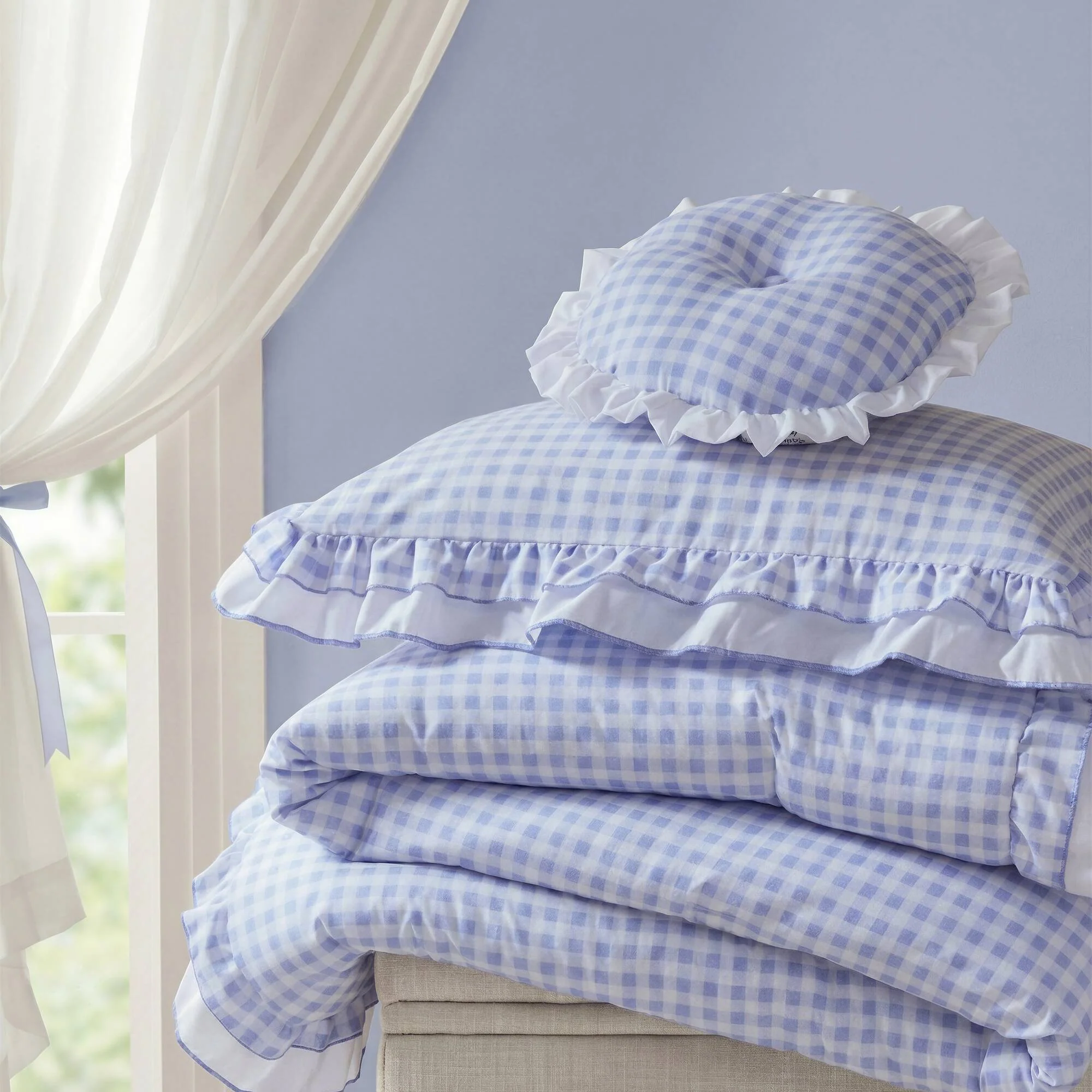 Rowena - Twin Comforter Set - Blue - Image 2