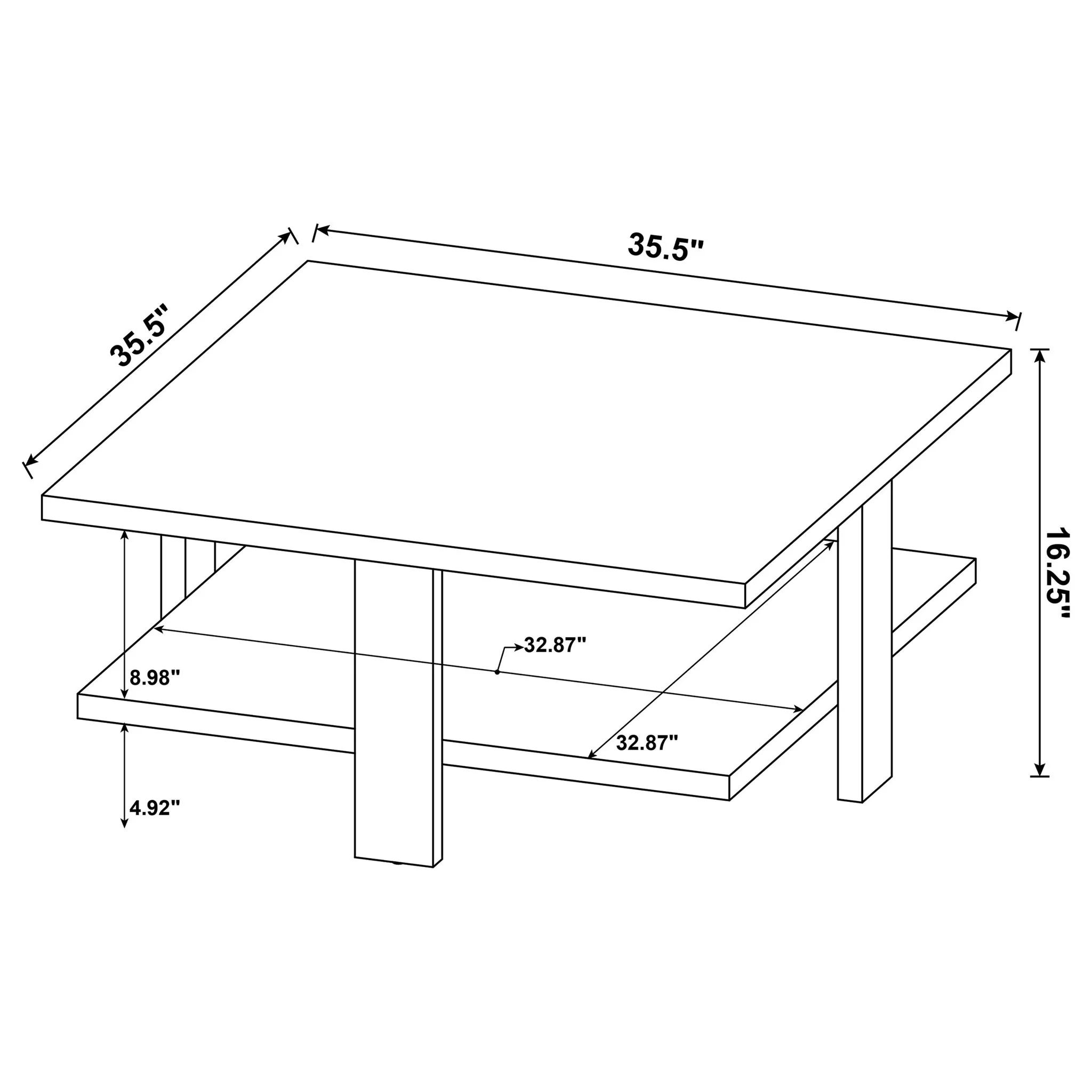 Runnion - Square Coffee Table - Light Brown - Image 2