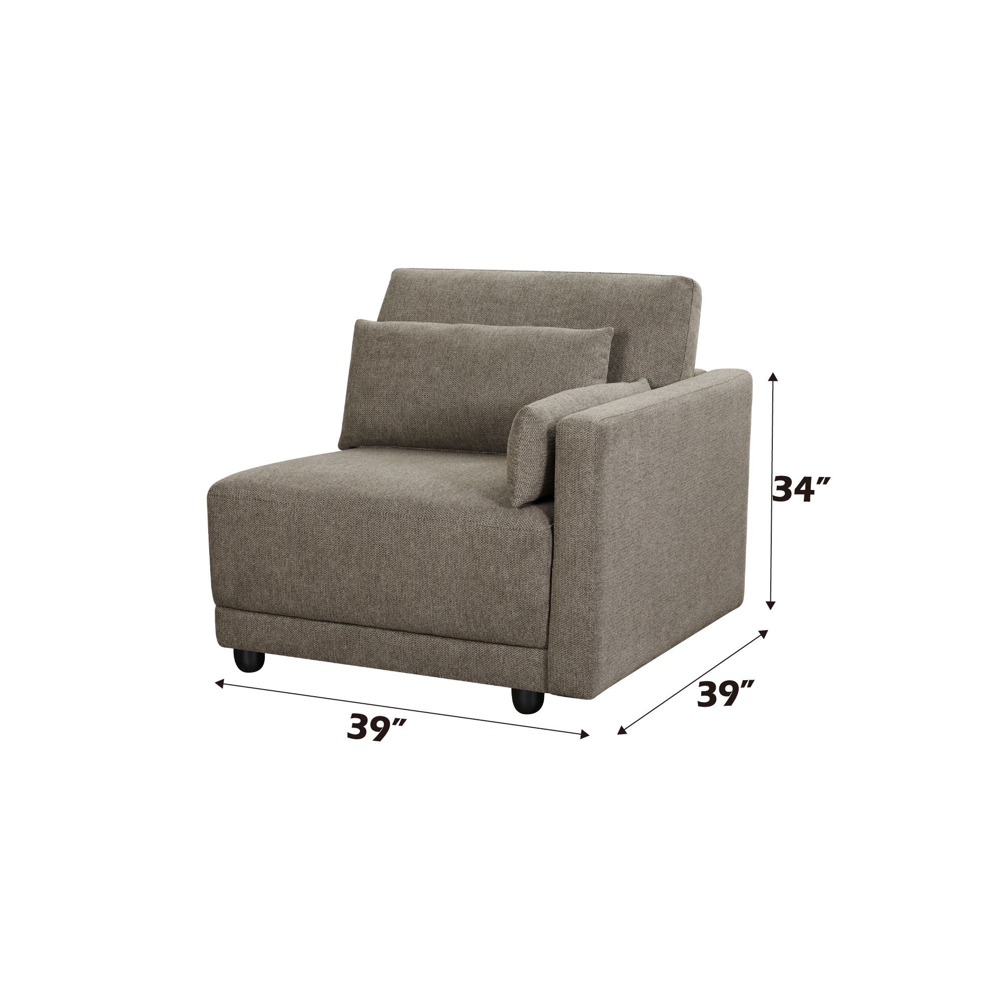 Rylie - Modular Sectional Sofa With Toss Pillows - Image 4