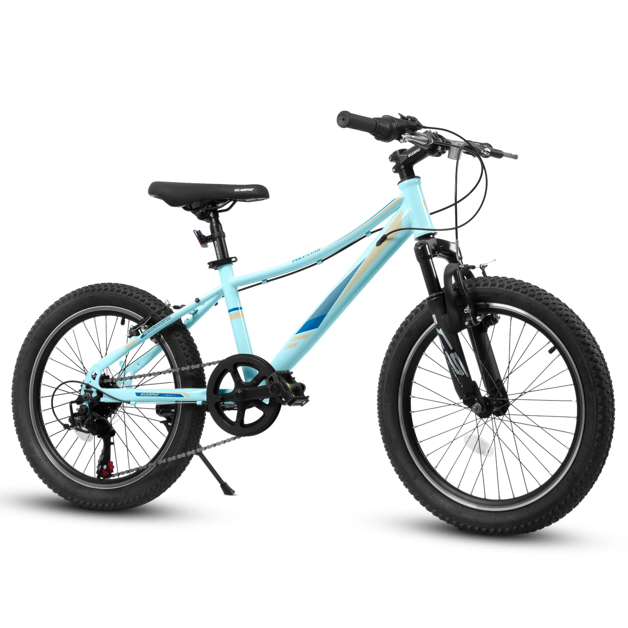 S20101 20" Kids' Bike, Boys Girls Mountain Bike Ages 8-12, 7 Speed Teenager Children Kids' Bicycles, Front Suspension Disc Brake Rear V-Brake, High Steel Frame - Image 6