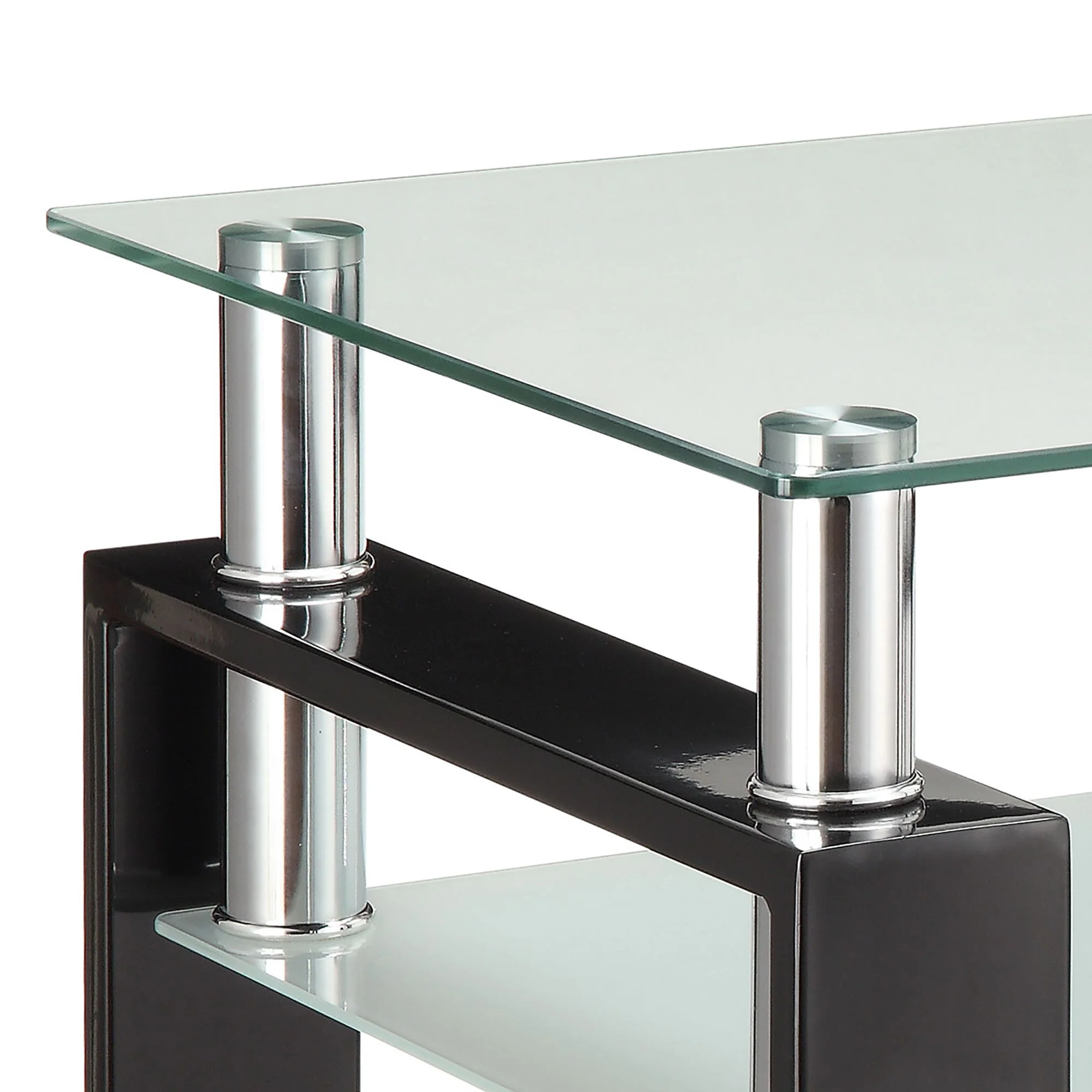 Samantha - 1 Shelf Square End Table - Black - Image 2