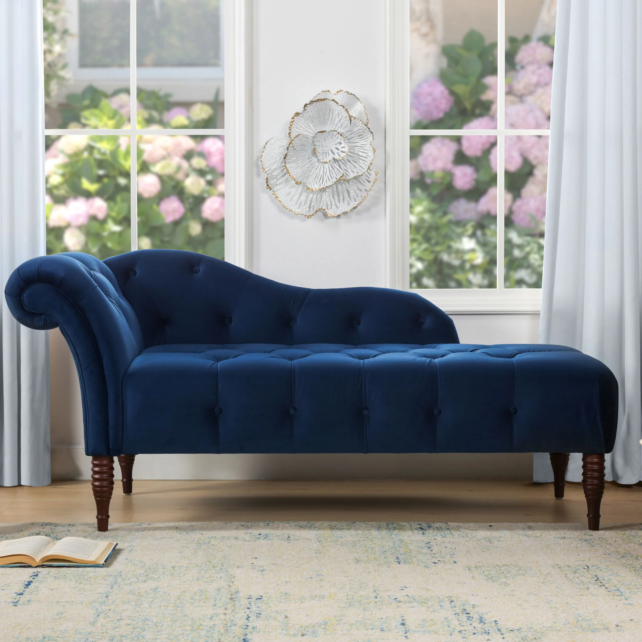Samuel - Tufted Roll Arm Chaise Lounge - Image 2