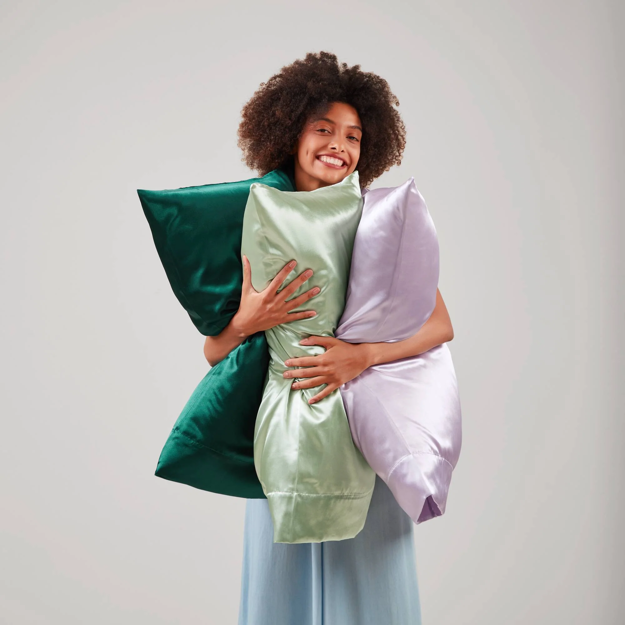 Satin - Standard Luxury Pillowcases (Set of 2) - Lilac - Image 2