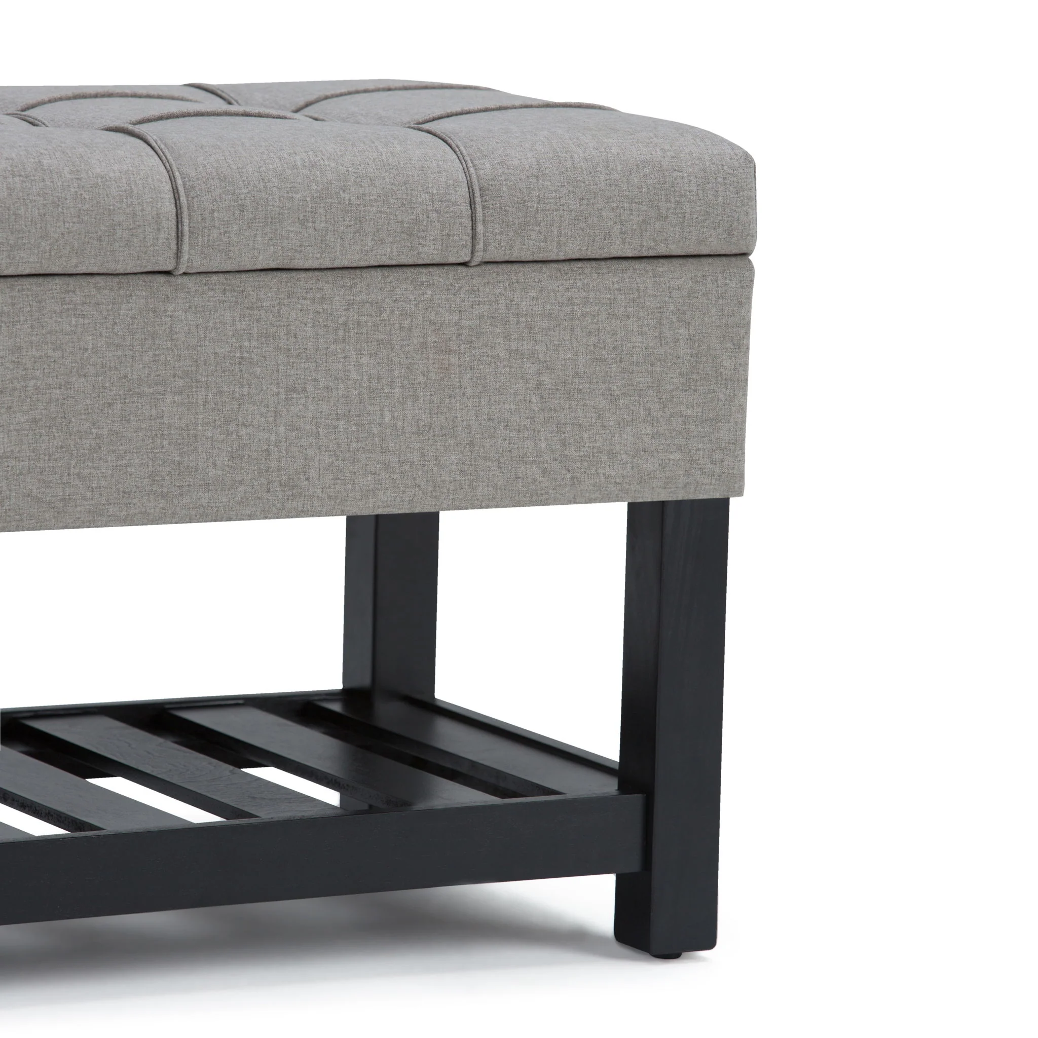 Saxon - Upholstered Transitional Storage Ottoman Bench - Image 10