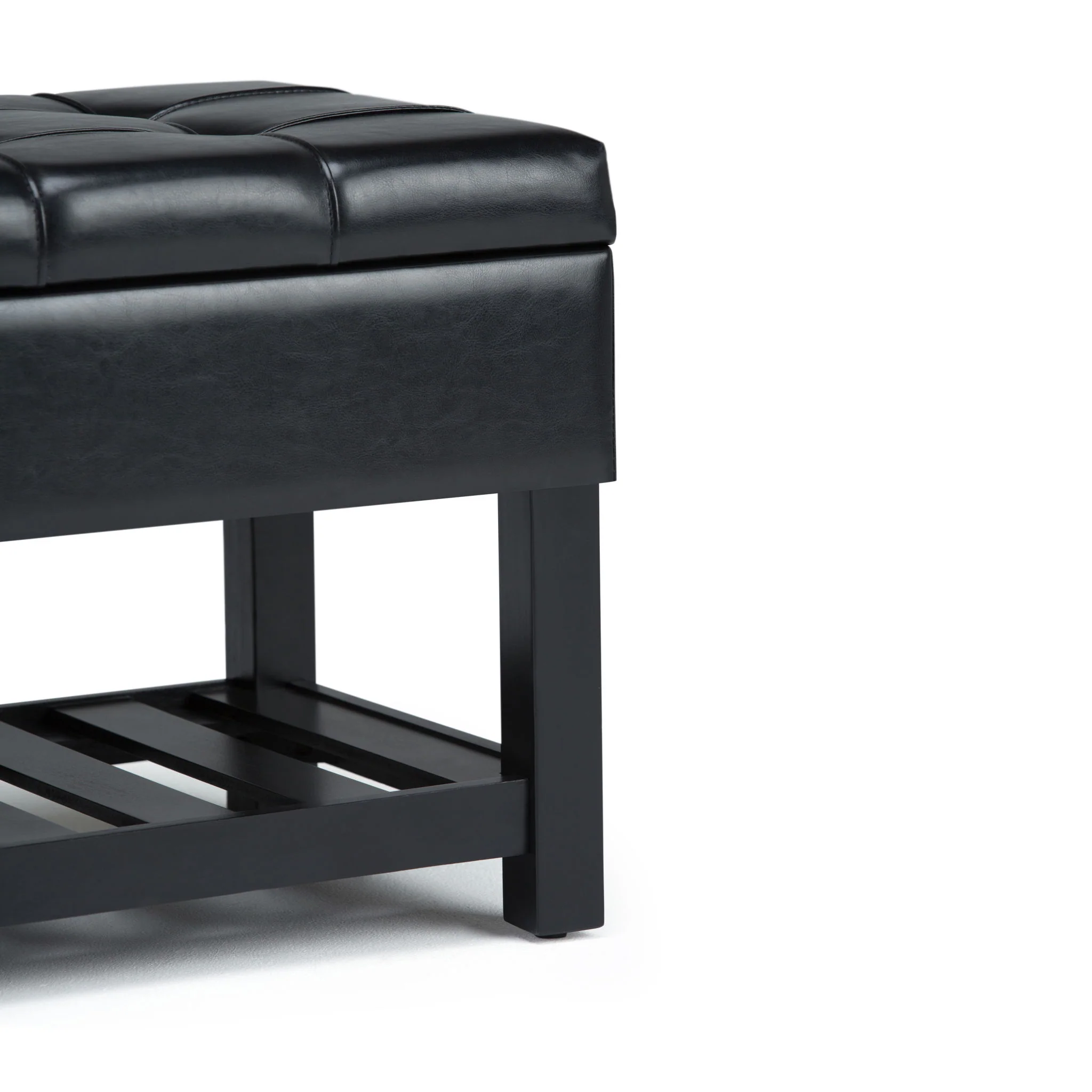 Saxon - Upholstered Transitional Storage Ottoman Bench - Image 6