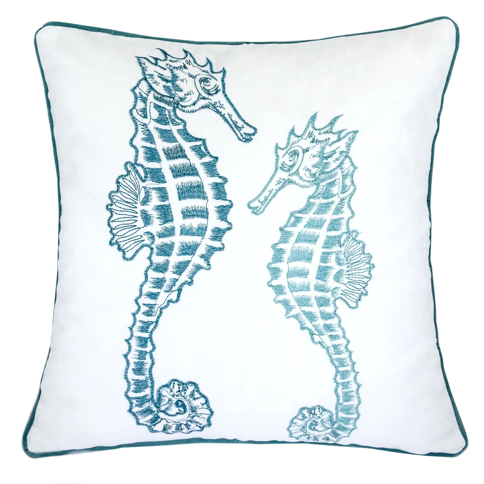 Seahorses Pillow Cover With Matching Back - Image 2
