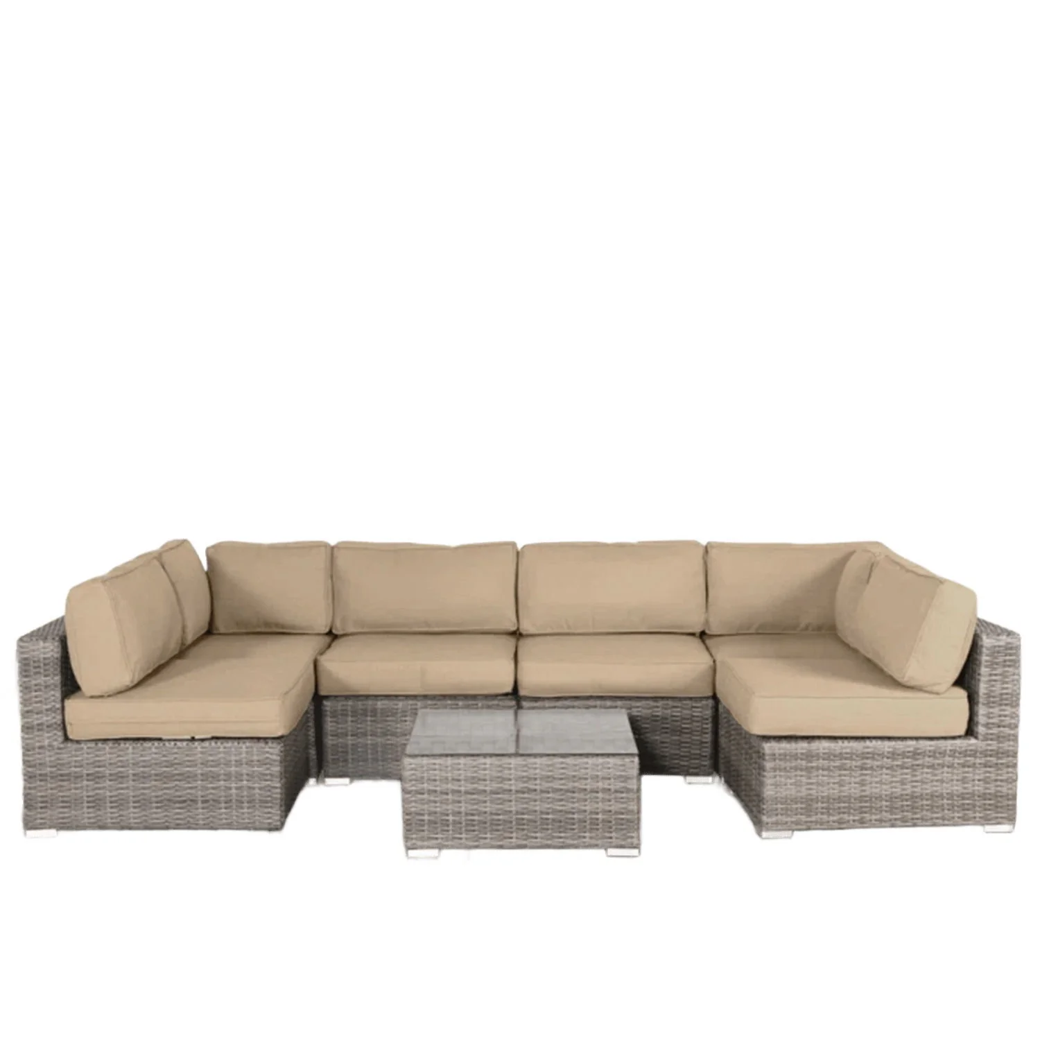 Seating Set With Cushions Handcrafted Wicker Design - Image 14