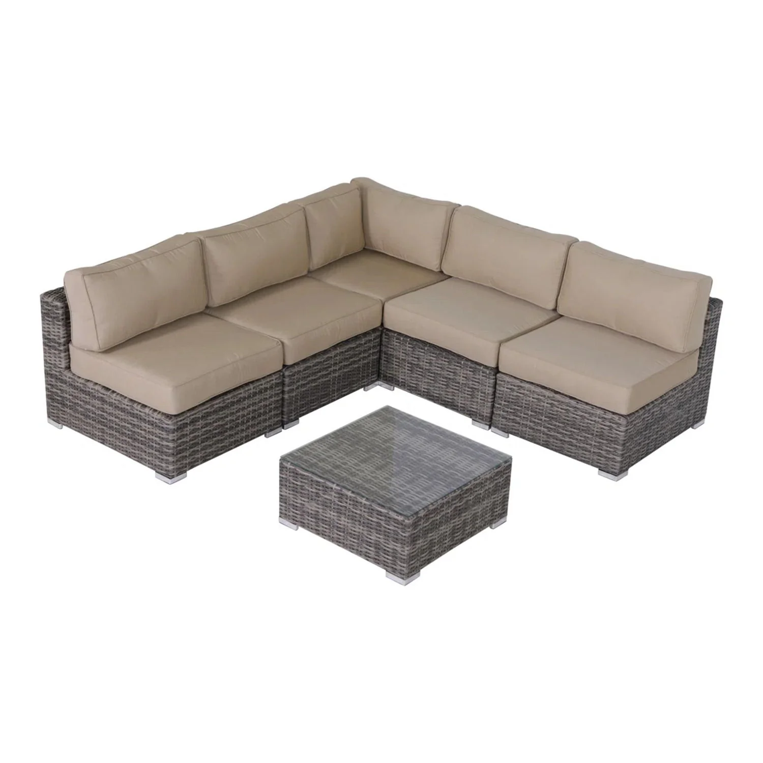 Seating Set With Cushions Handcrafted Wicker Design - Image 15