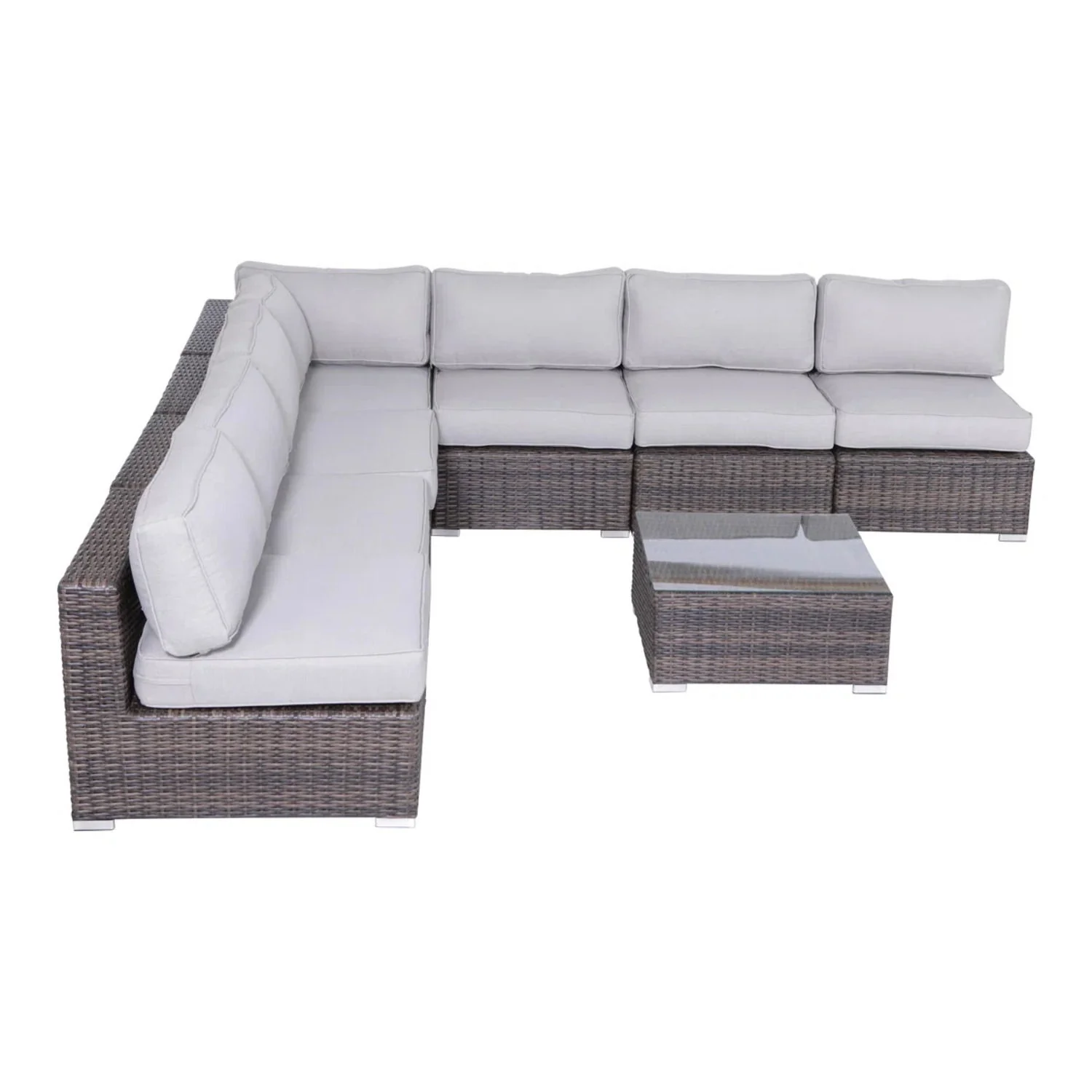 Seating Set With Cushions Handcrafted Wicker Design - Image 2