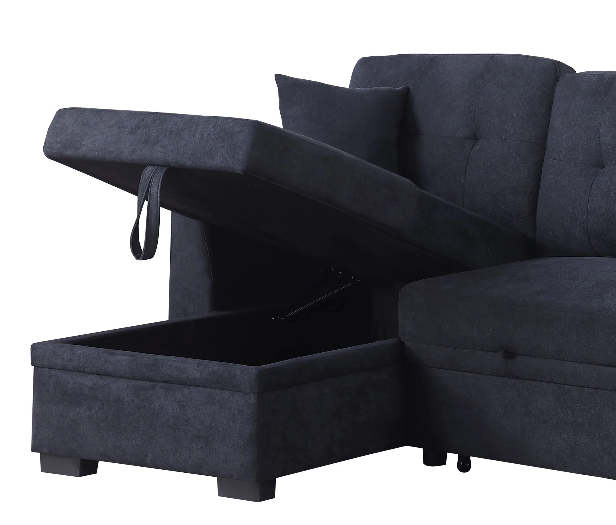 Sectional Sofa Bed - Dark Blue - Image 3