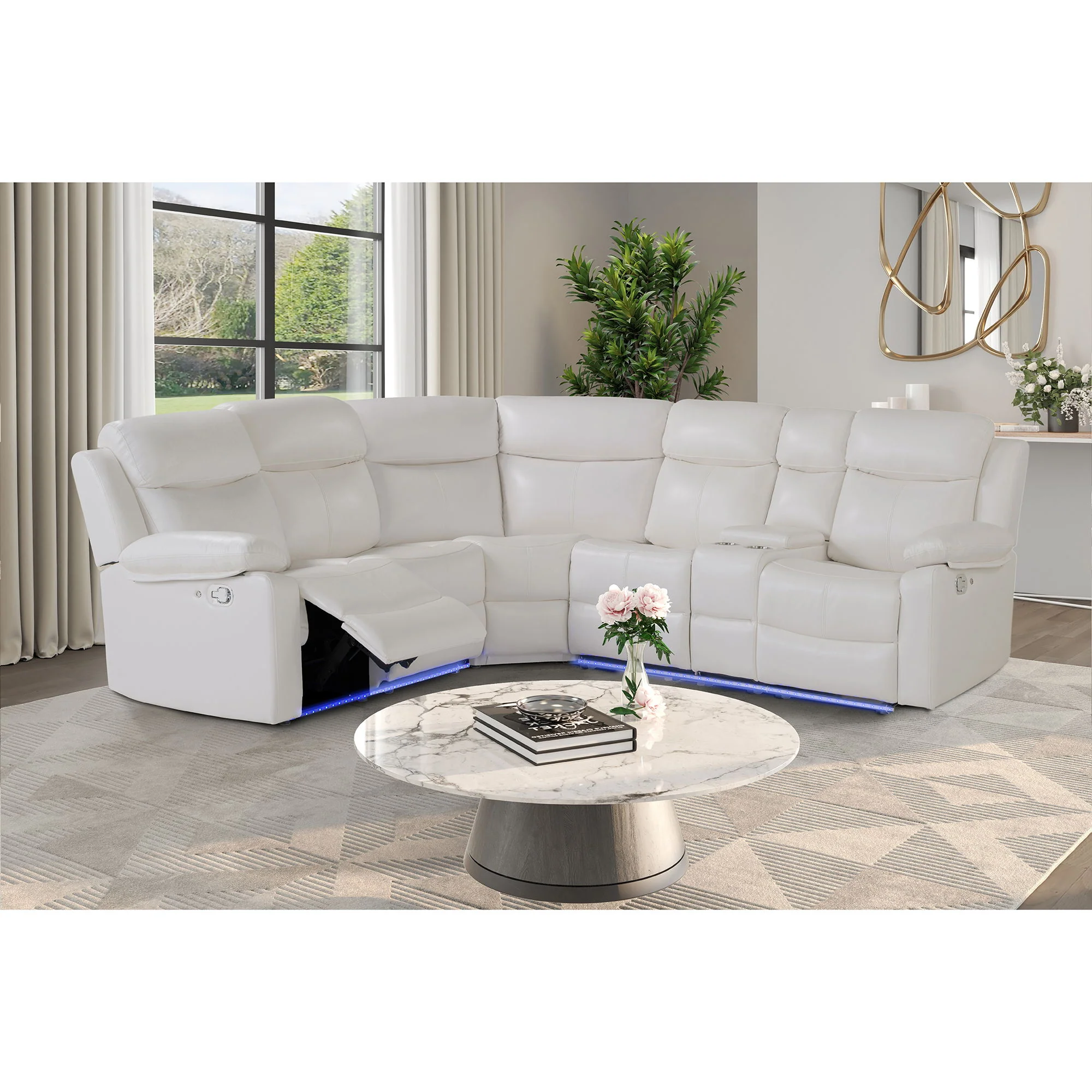 Sectional Sofa With Recline And Storage - Image 4