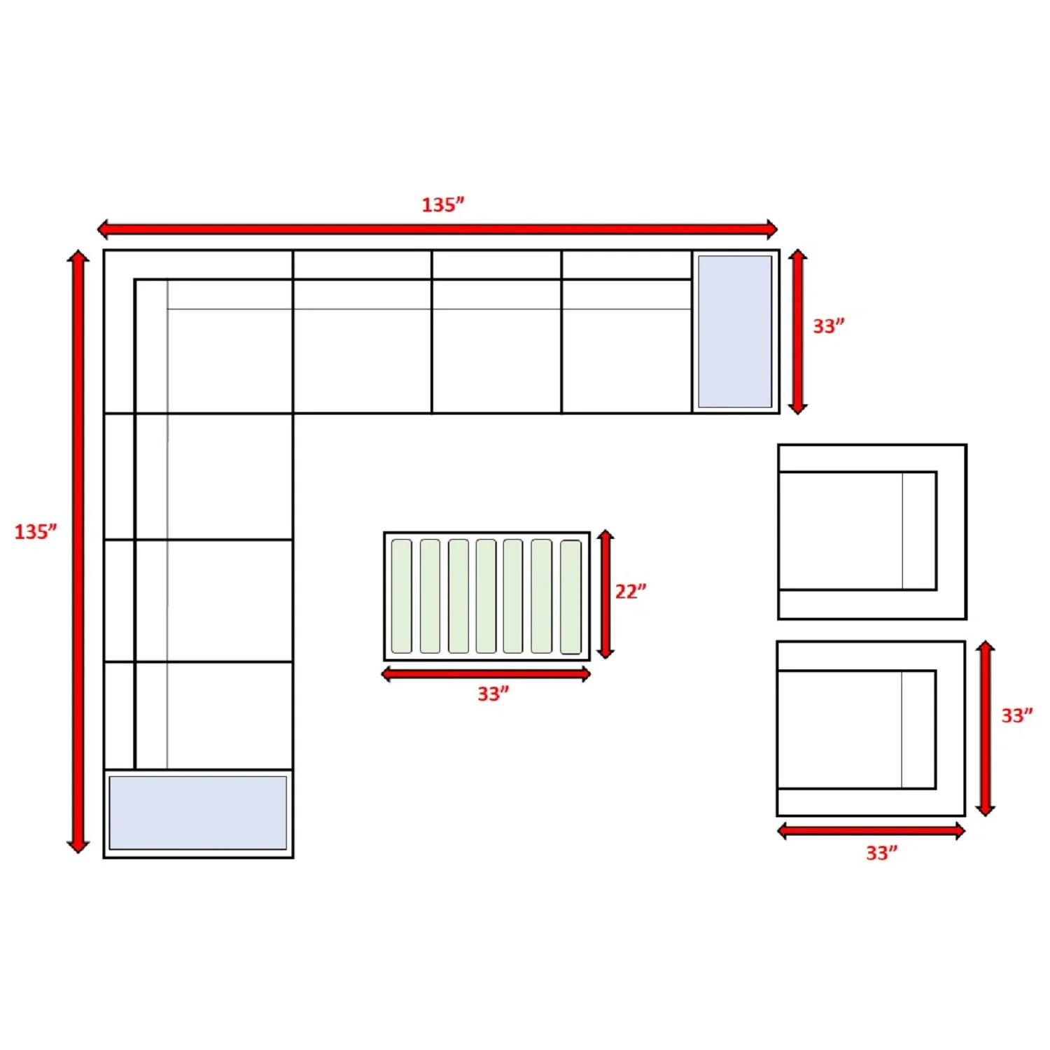 Stylish Entertainment Sectional Set, Outdoor Living - Image 24