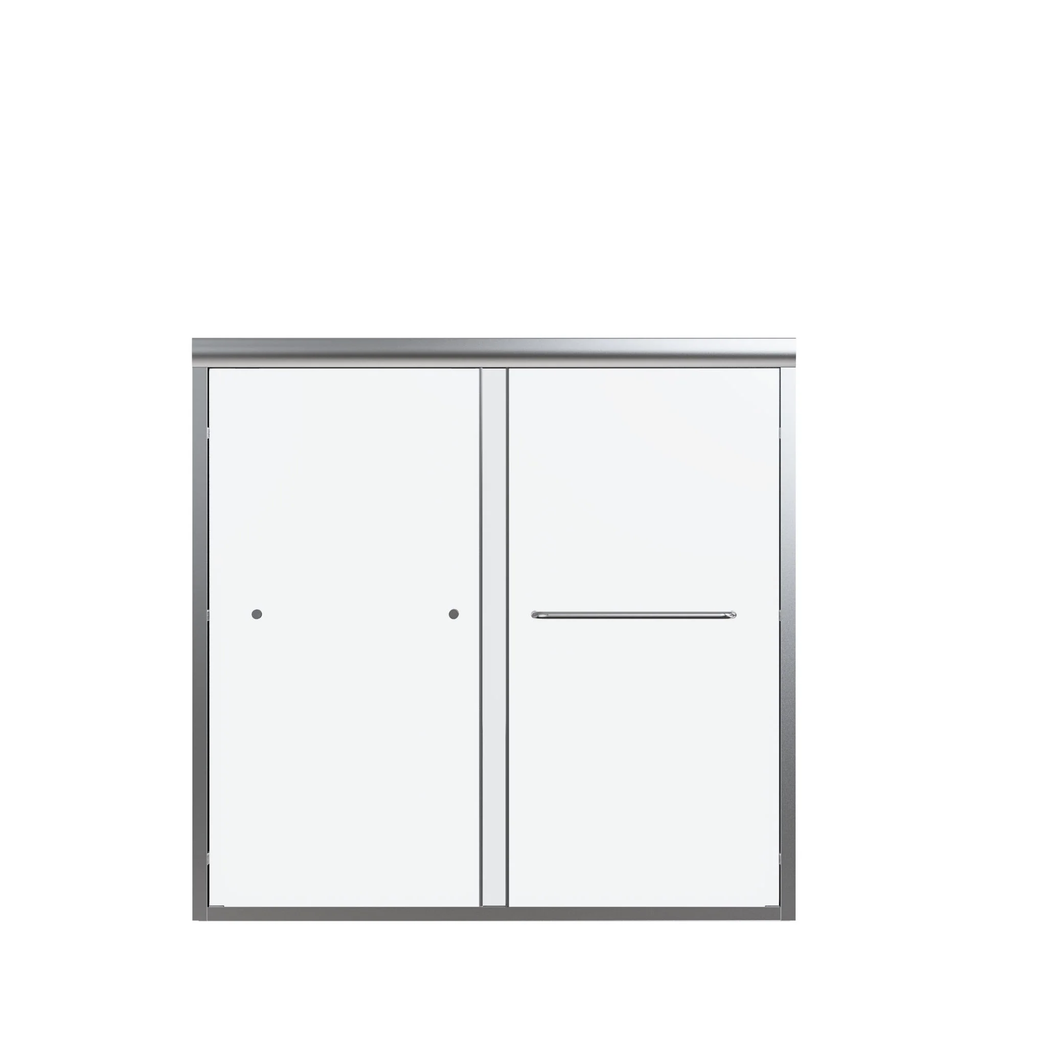 Semi-Frameless Double Sliding Shower Door, Bypass Shower Door, 1 / 4" (6Mm) Thick SGCC Tempered Glass Door - Image 6