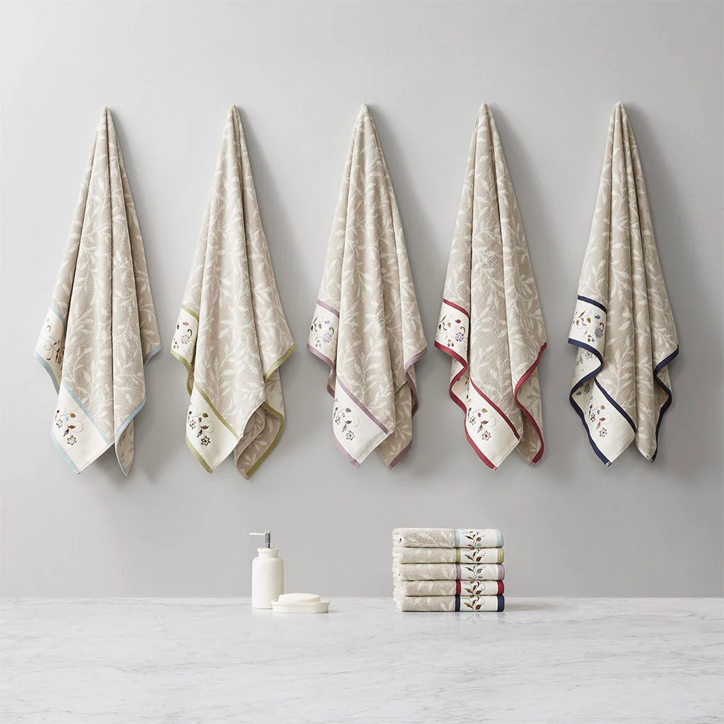 Serene - Jacquard 6 Piece Towel Set - Navy - Image 3