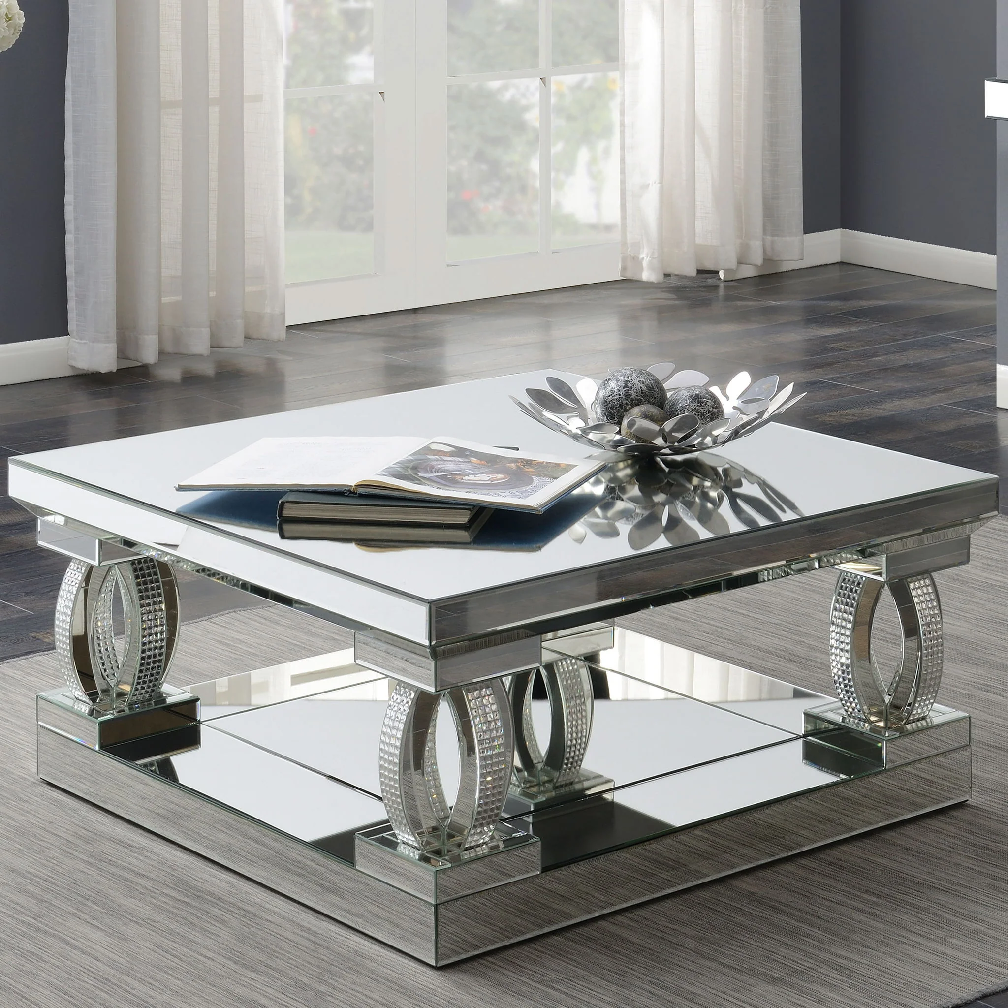 Shannon - Square Coffee Table - Silver - Image 3