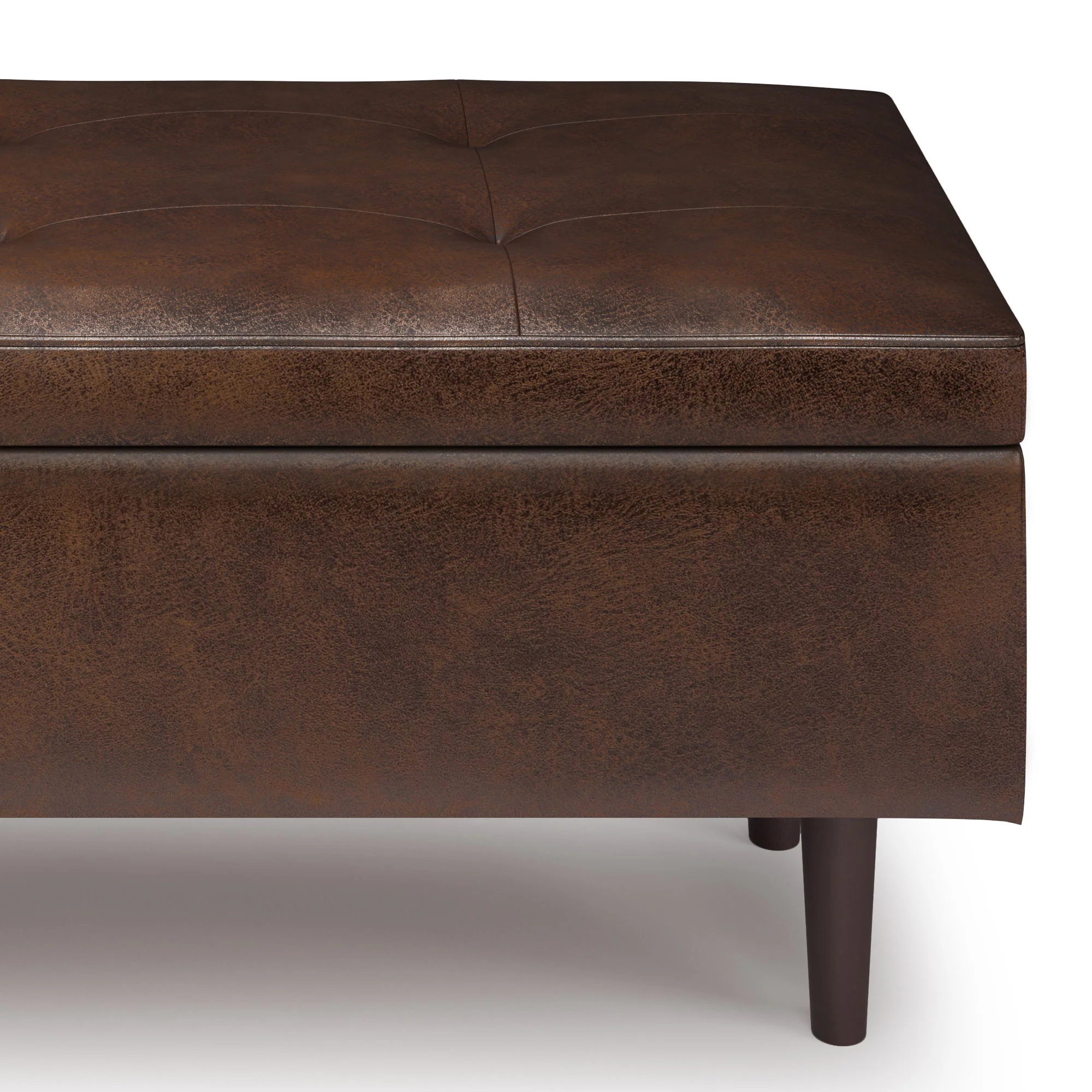 Shay - Large Square Coffee Table Storage Ottoman Mid-Century Style - Image 32