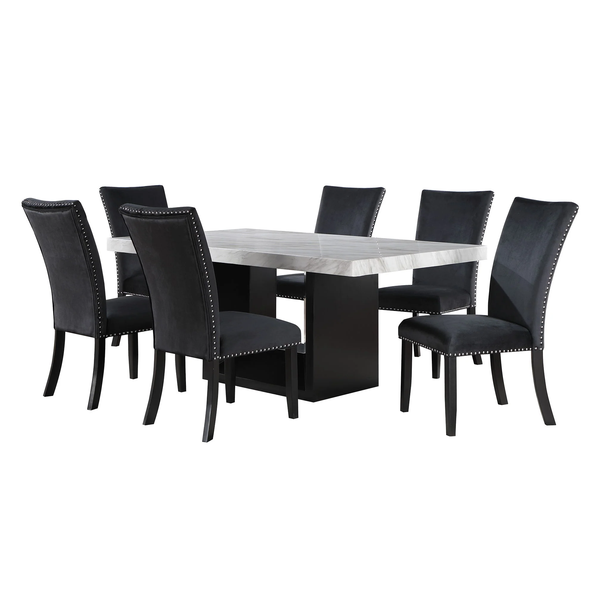 Sheena - 5 Pieces Dining Table Set - Black - Image 4