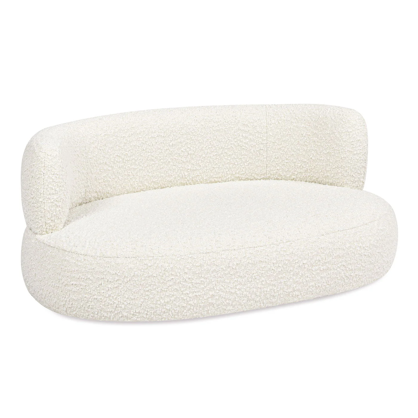 Shep - Curved Dog Sofa Bed Medium - Ivory White - Image 4