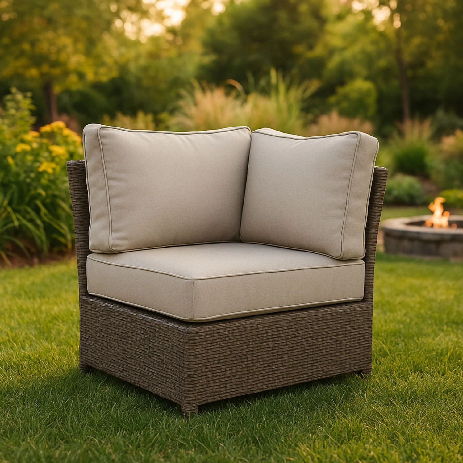 Shick - Corner Wedge Patio Chair With Cushions - Image 6