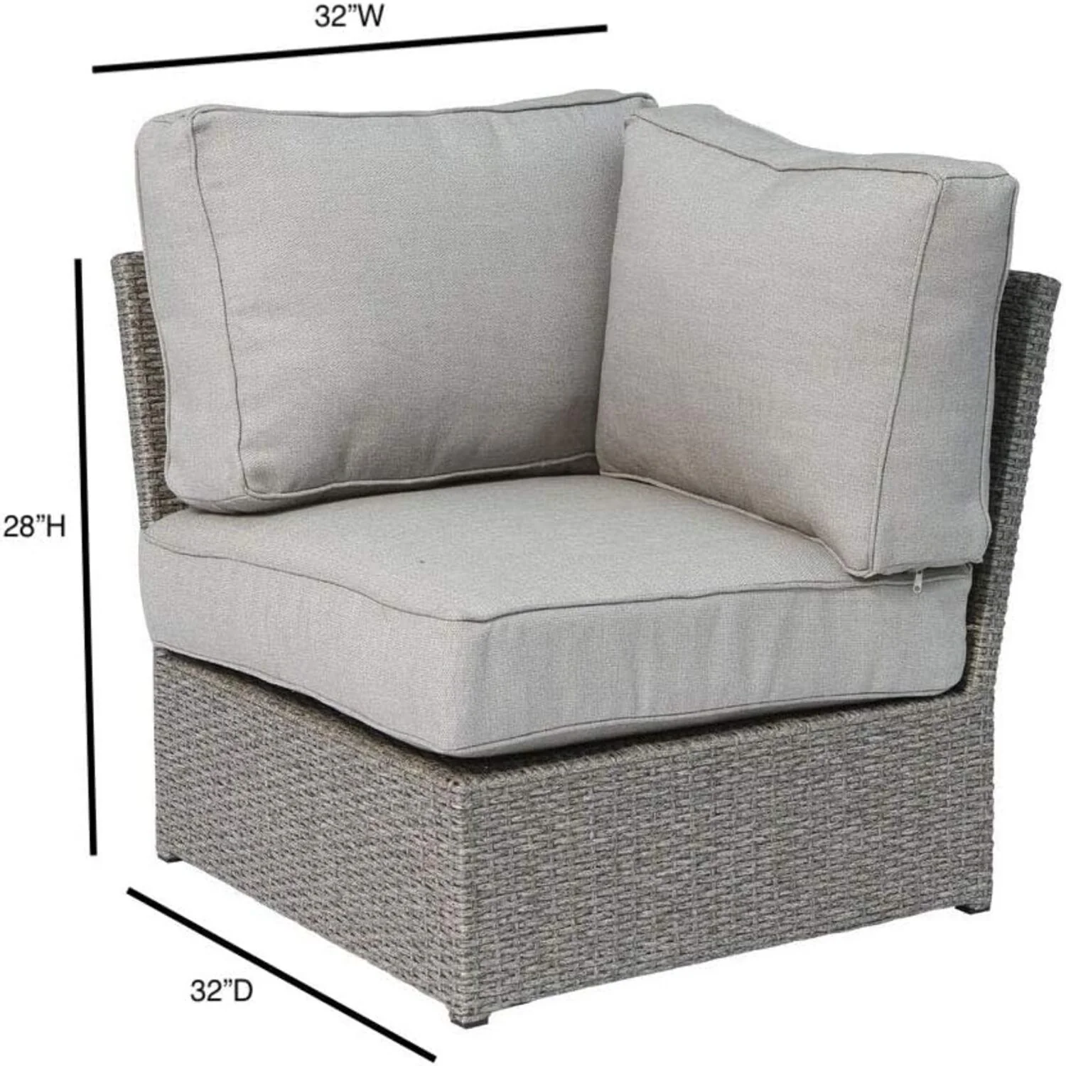 Shick - Corner Wedge Patio Chair With Cushions - Image 8
