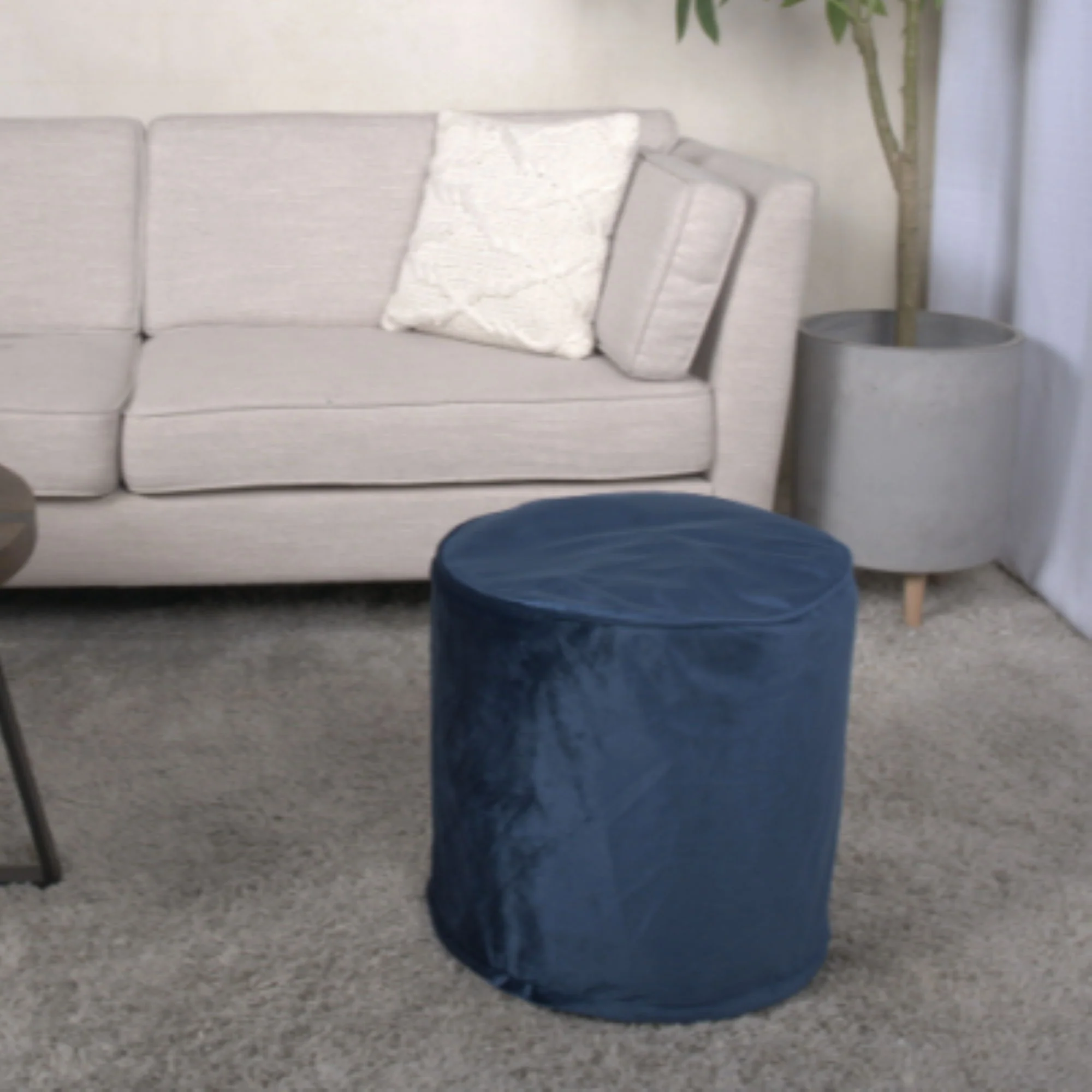 Shimon - Cylinder Pouf Ottoman Floor Cushion - Image 8